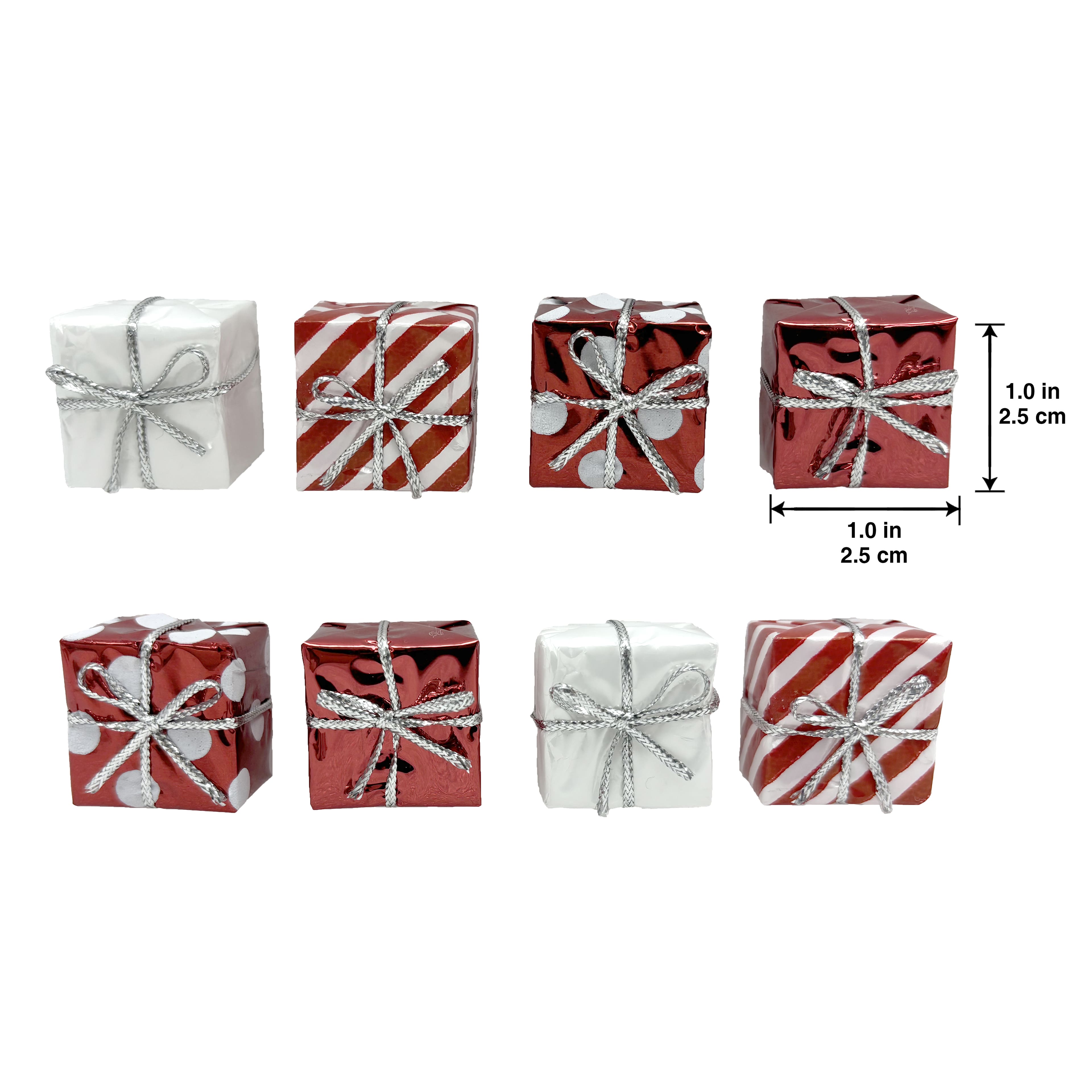 Mini Red &#x26; White Gift Decorations by Ashland&#xAE;