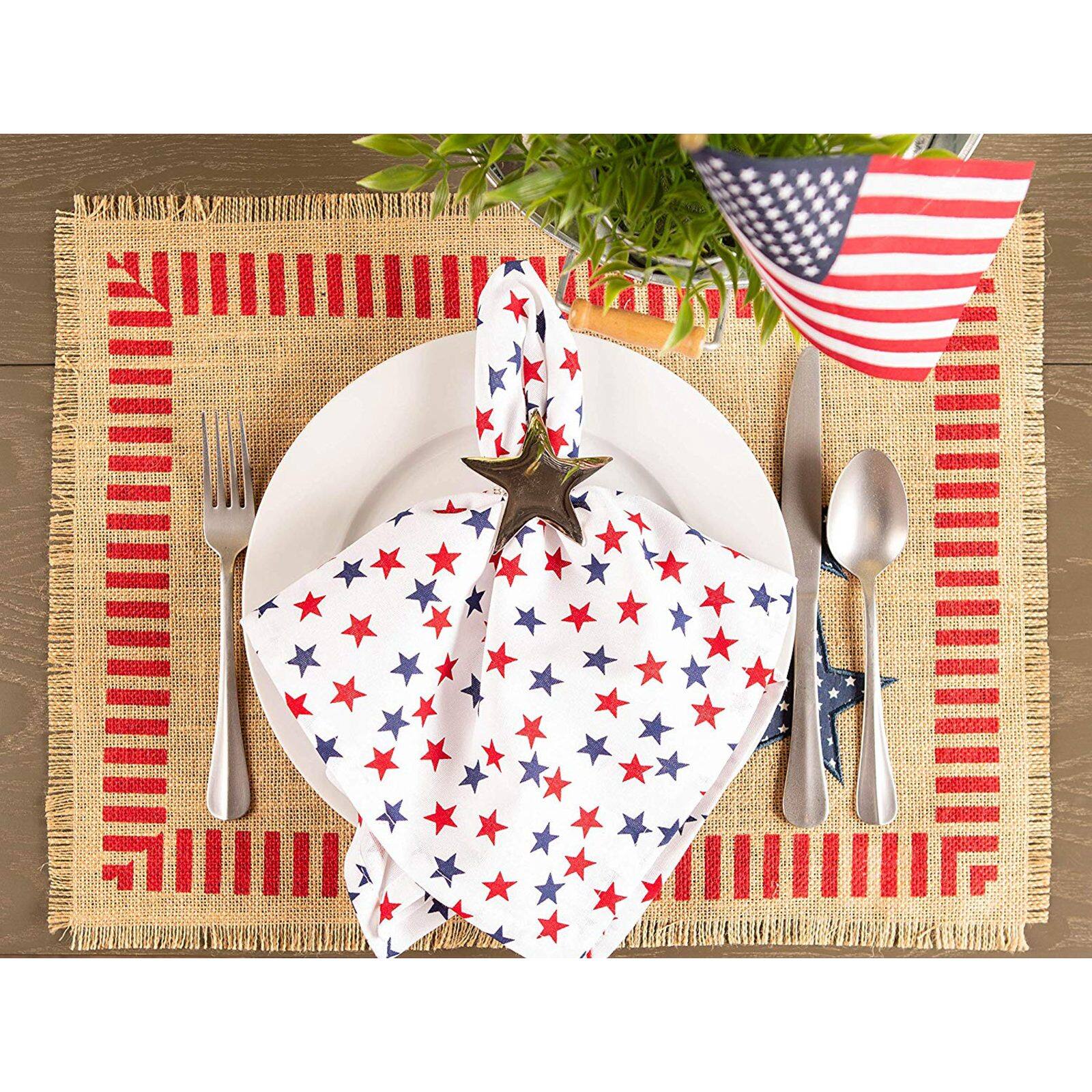 DII&#xAE; 4th of July Jute Placemat Set, 6ct.