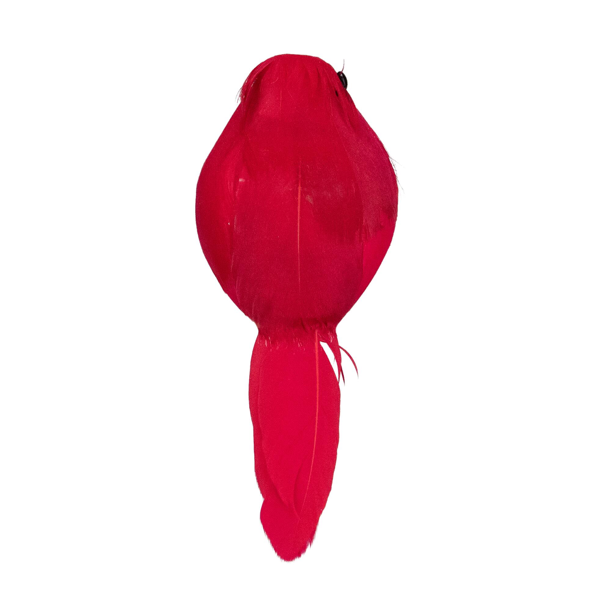 Cardinal Bird Clip-on Christmas Ornament - 5&#x22; - Red and Black