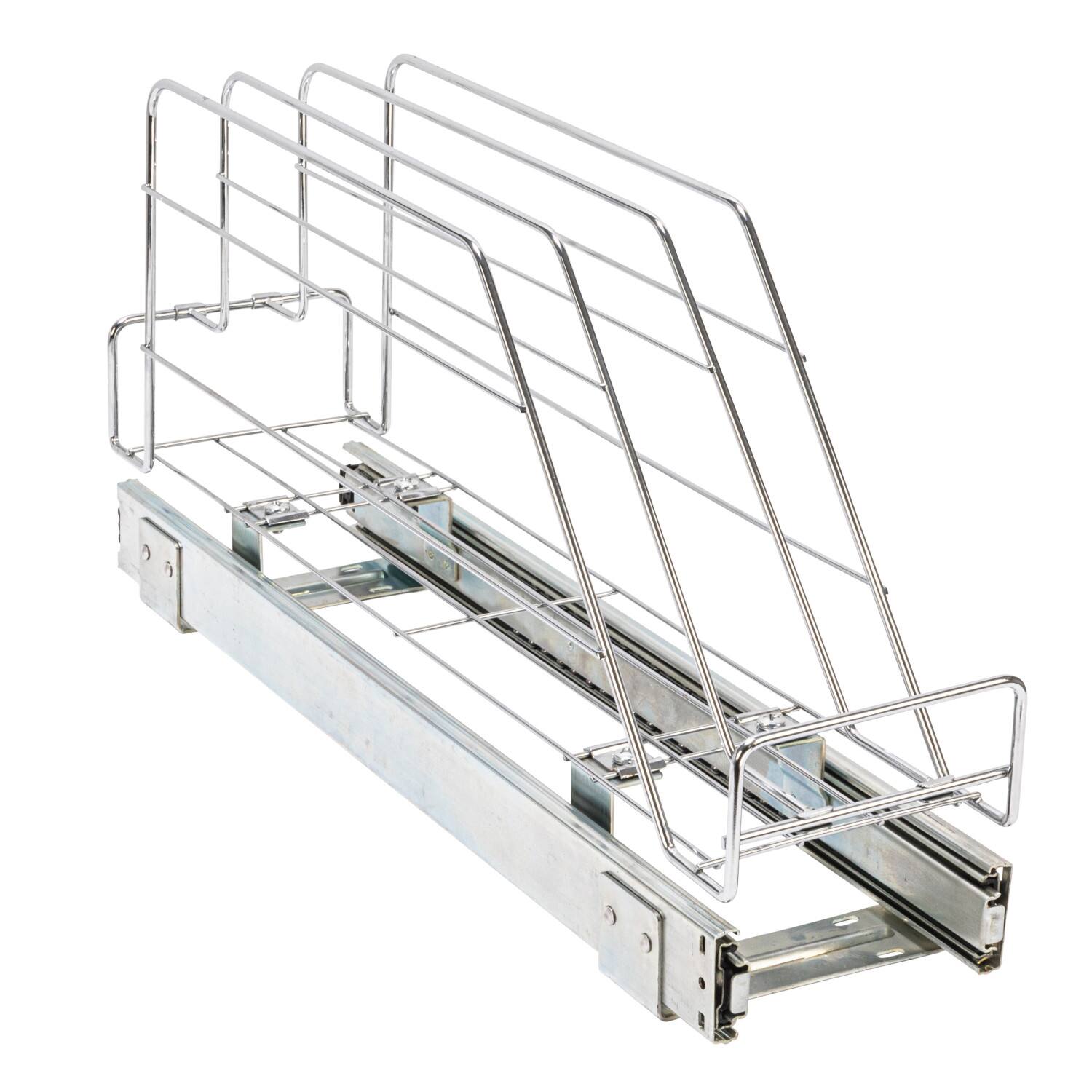 Household Essentials Glidez Chrome-Plated Steel Slide-Out Storage Organizer