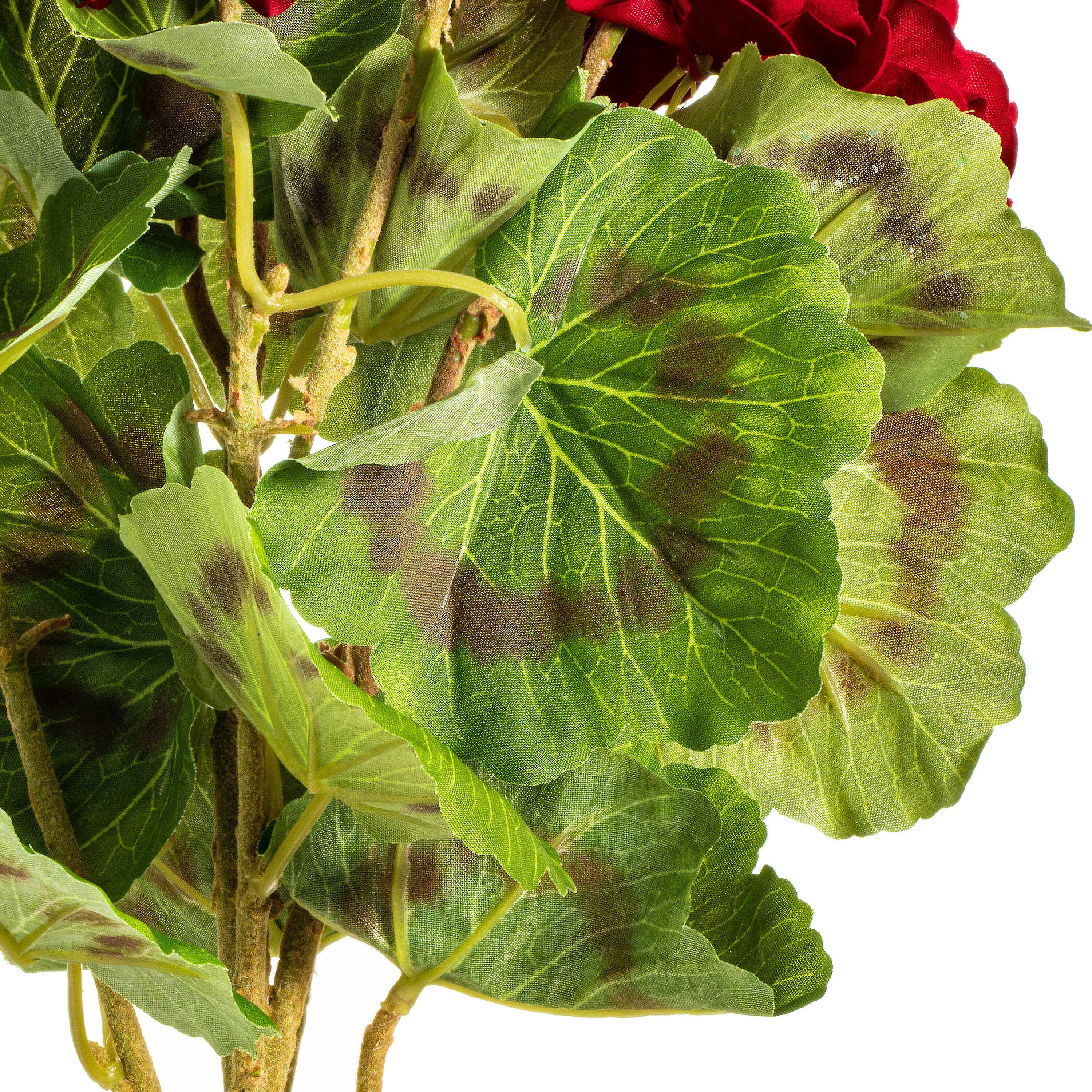 Artificial Red Geranium Bush