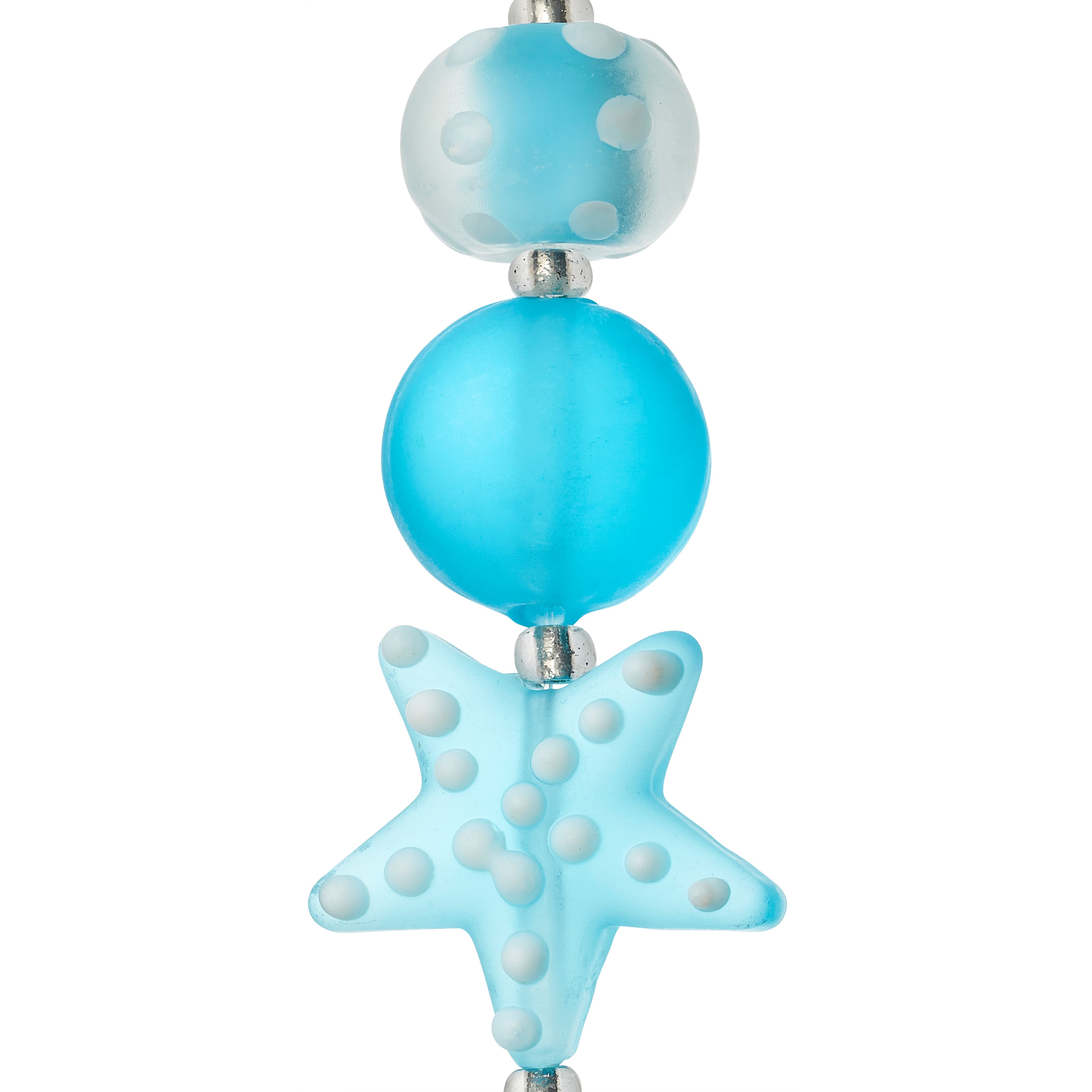 12 Pack: Blue Glass Starfish Mix Beads by Bead Landing&#x2122;