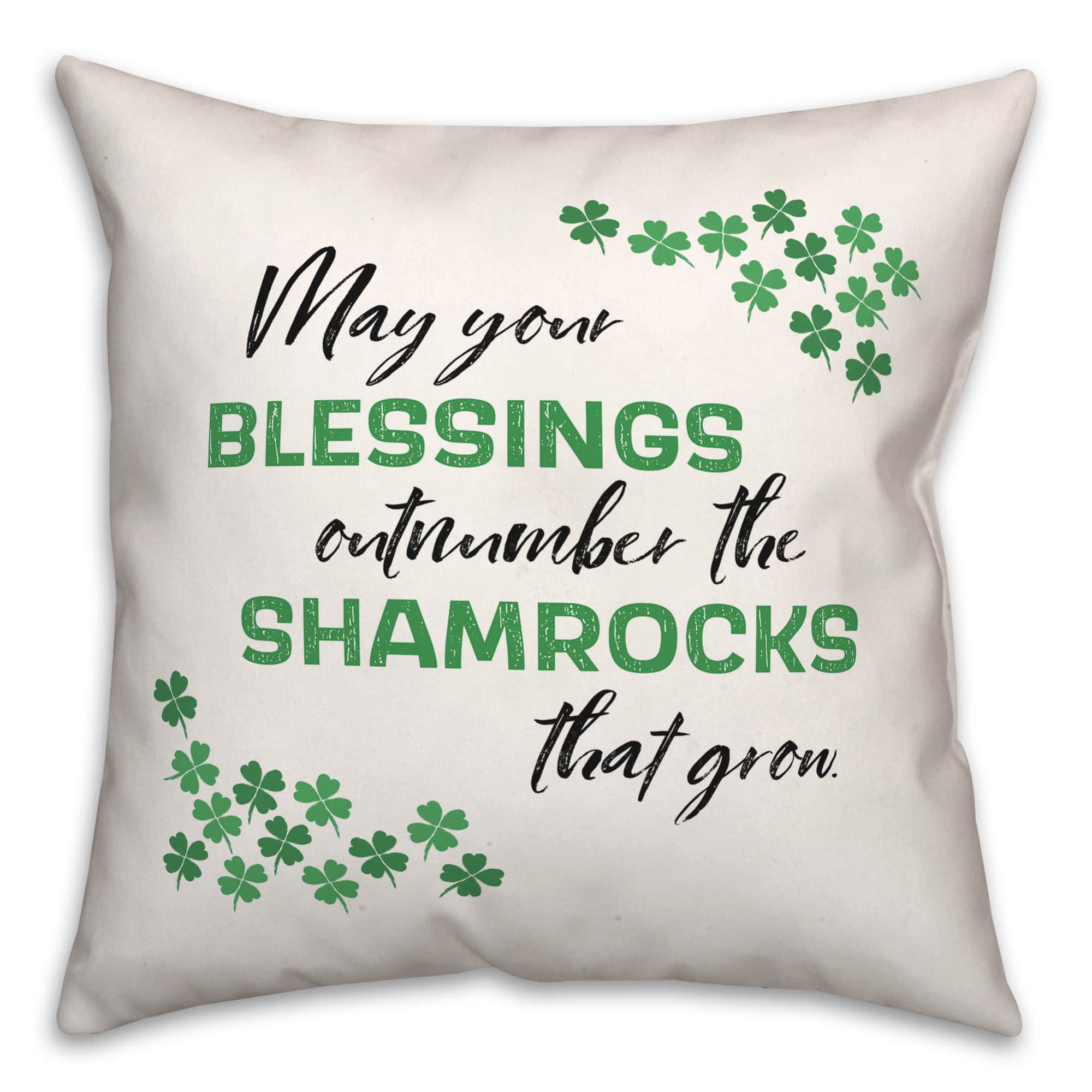 Shamrock Shiplap Pillow 18" x 18" Throw Pillow