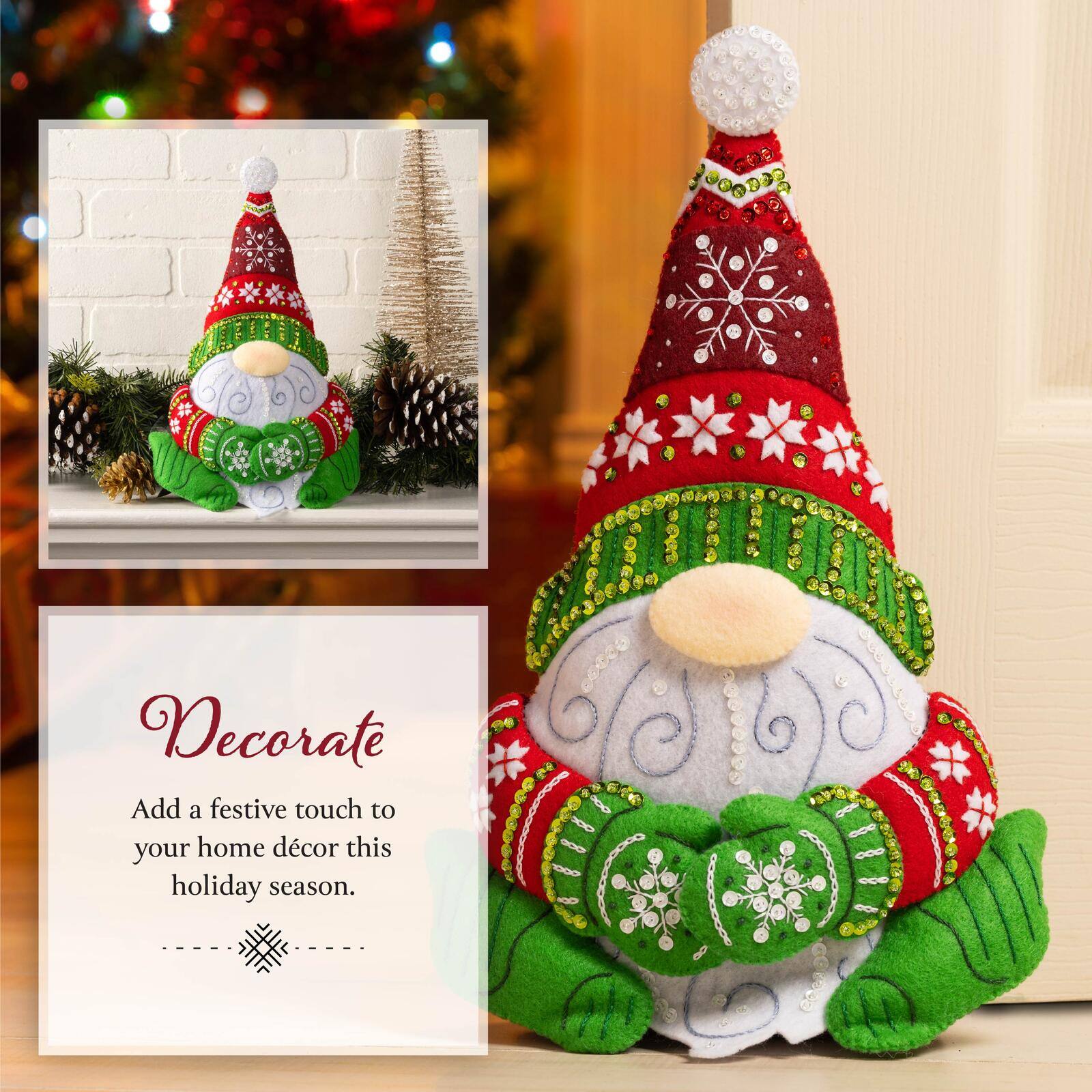 Bucilla&#xAE; Nordic Gnome Felt Door Stopper Kit