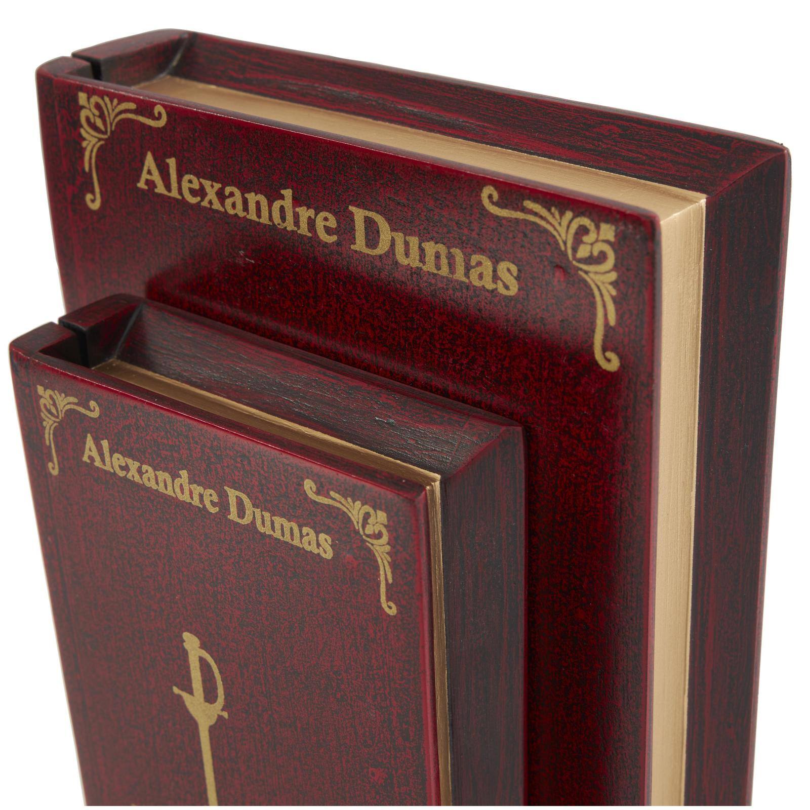 Red The Three Musketeers Storage Faux Book Box Set