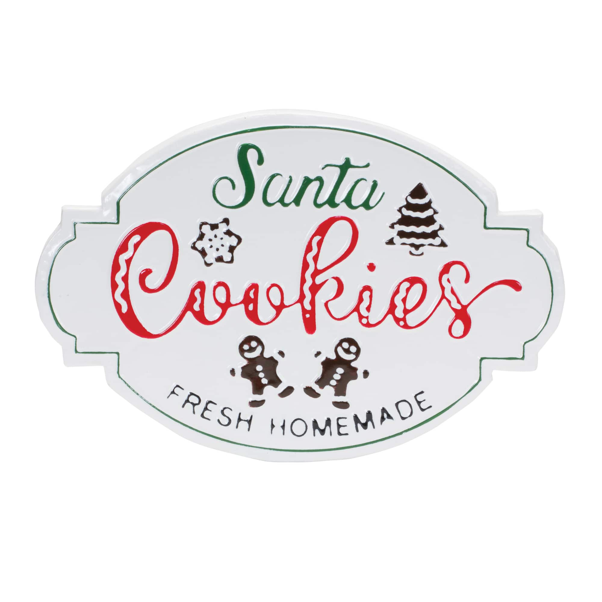 Fresh Homemade Santa Cookies Christmas Hanging Wall D&#xE9;cor