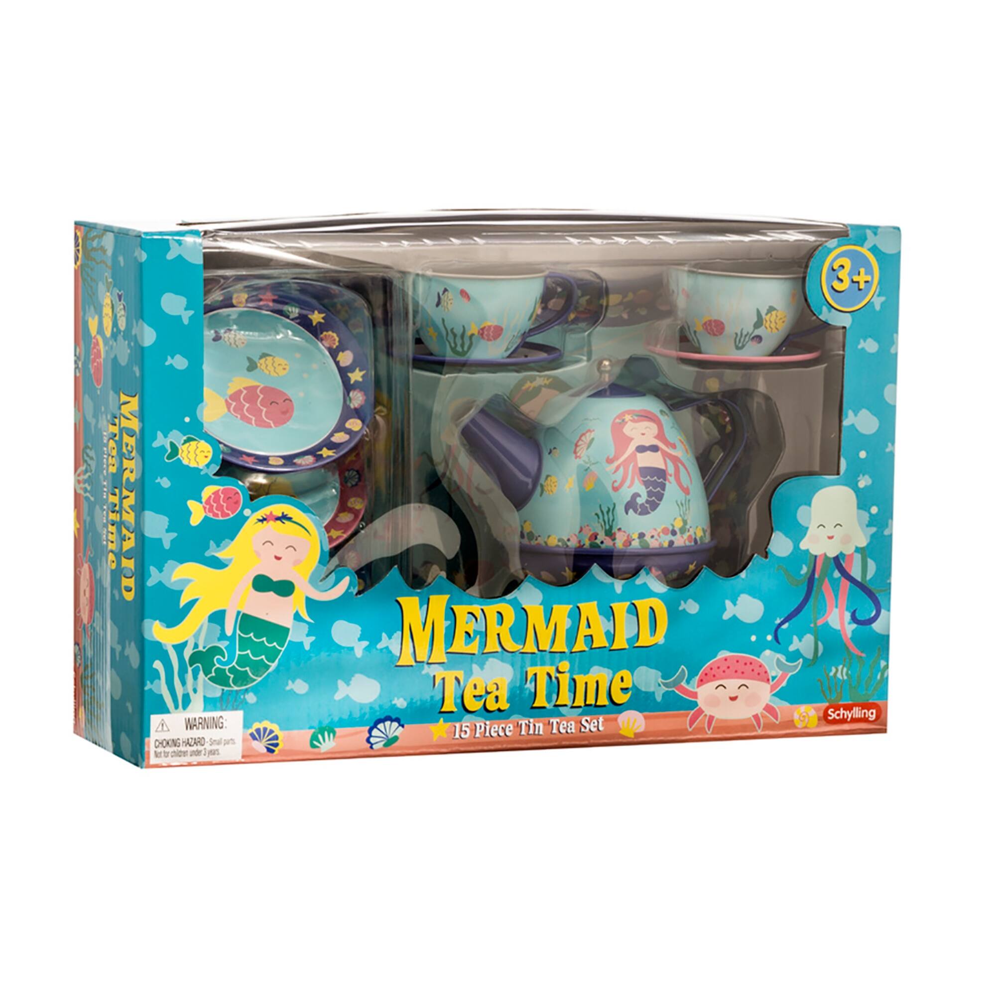 Schylling Mermaid Tin Tea Set