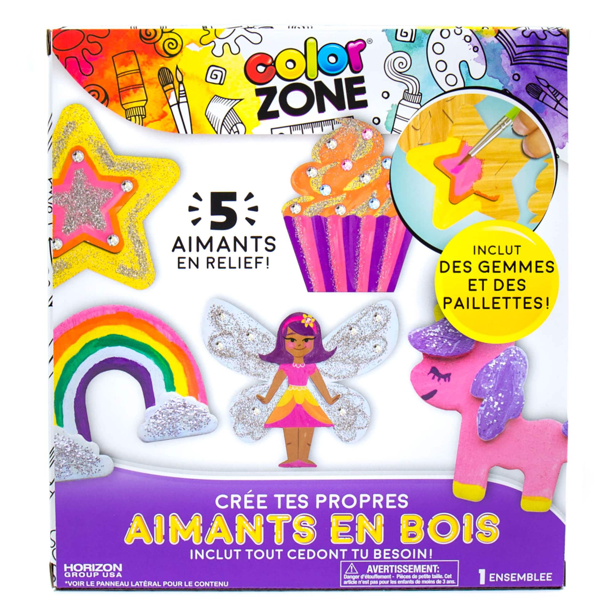 Color Zone® Paint Your Own Wooden Magnets