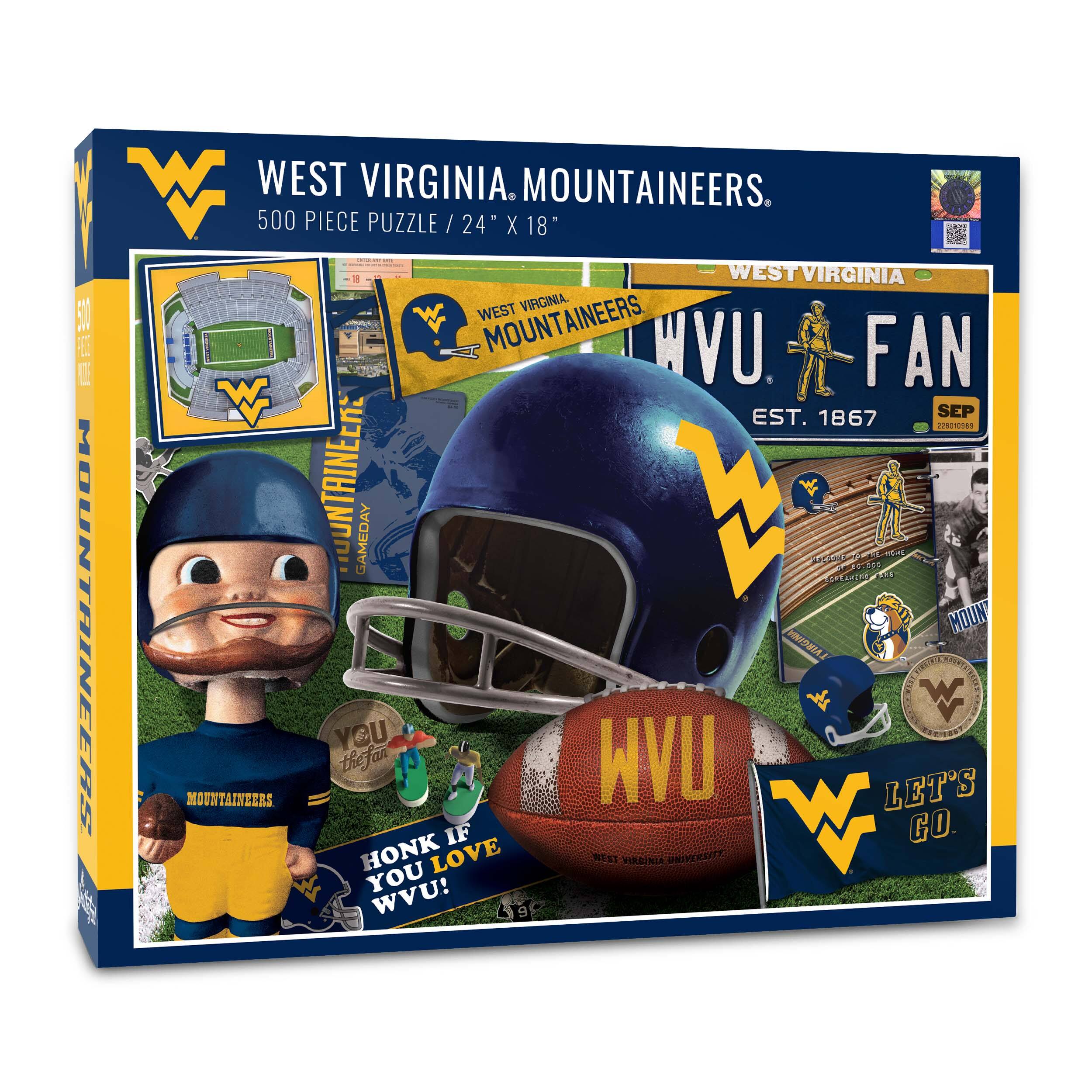College Team Retro Series 500 Piece Puzzle By Youthefan in West Virginia Mountaineers | 18" x 24" | Michaels®