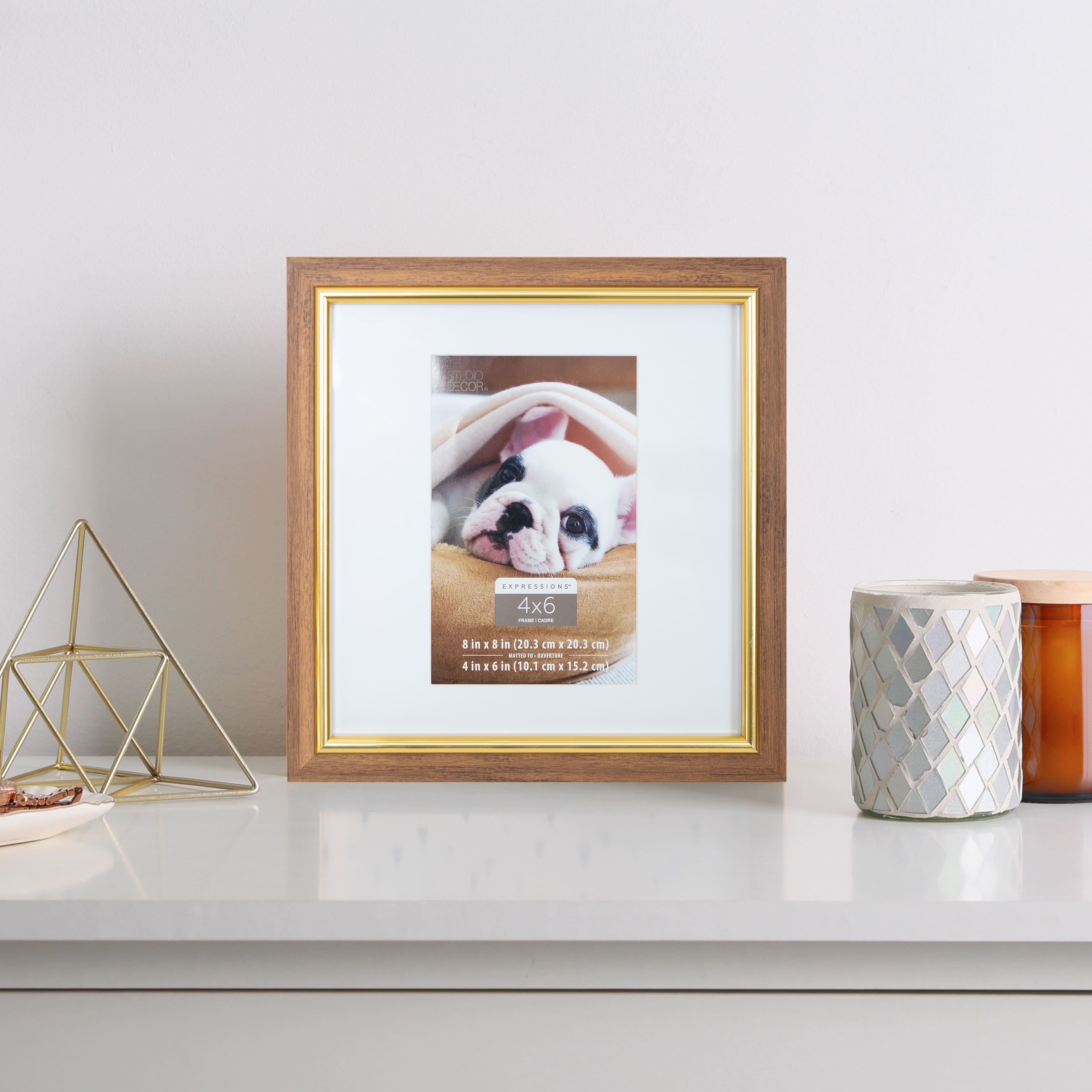 12 Pack: Brown &#x26; Gold 4&#x22; x 6&#x22; Frame with Mat, Expressions&#x2122; by Studio D&#xE9;cor&#xAE;