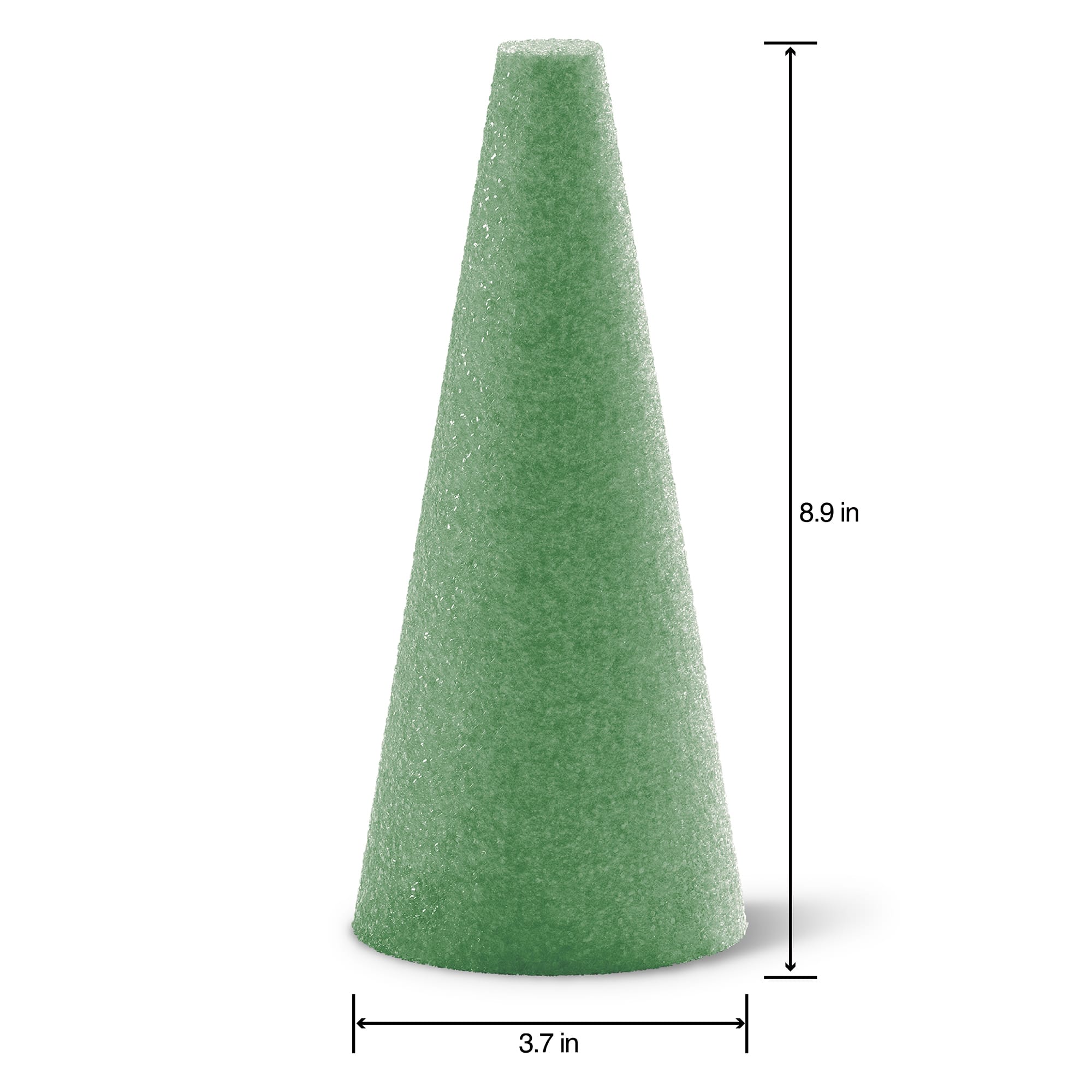 Styrofoam Cones for Crafts Dry Floral Foam Cones 8.9 inches Artificial Flowers Each Craft Cone Measures 8.9 x 3.8 Green Styrofoam Cone and Cemetery vases 