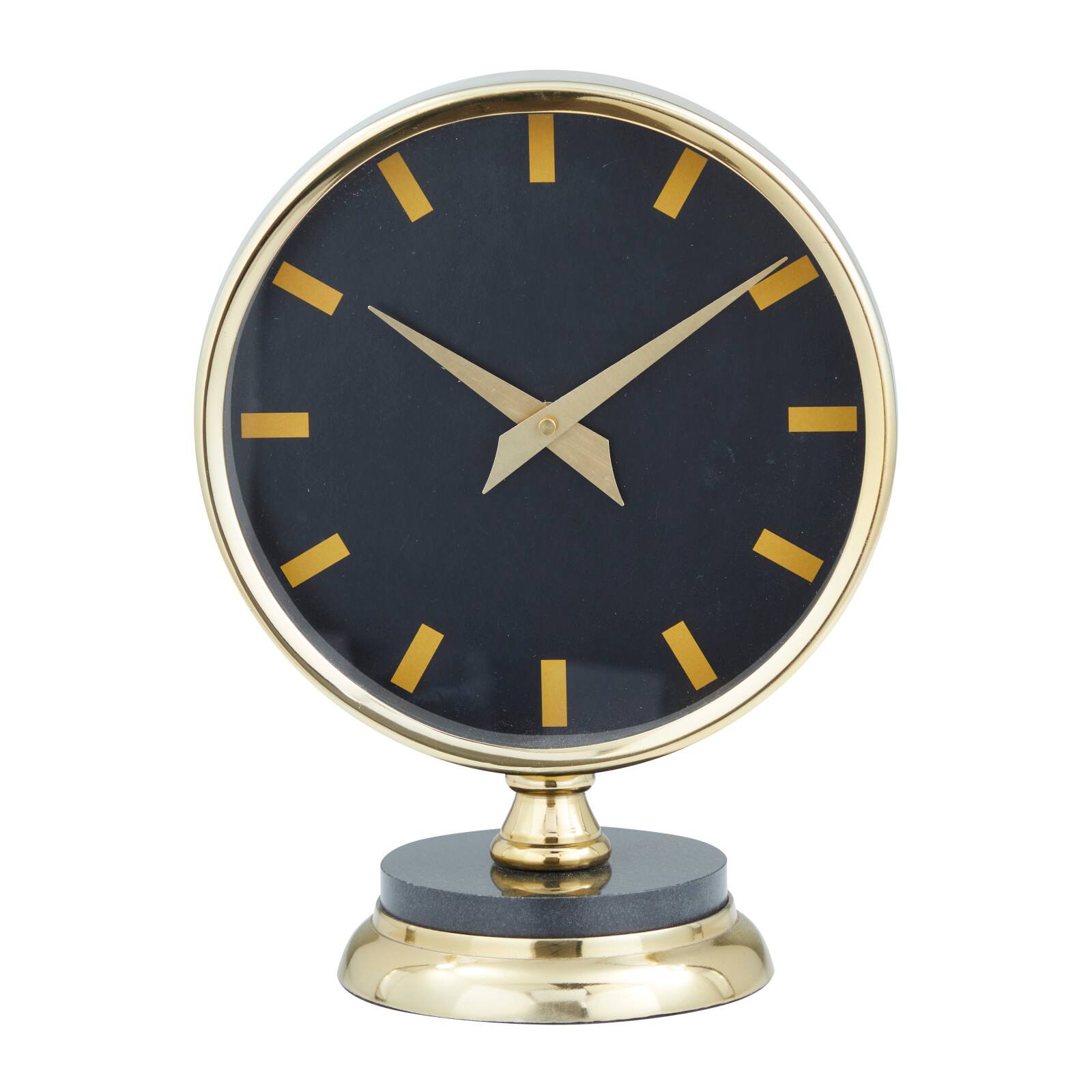 Gold Modern Abstract Clock, 8&#x22; x 5&#x22; x 11&#x22;