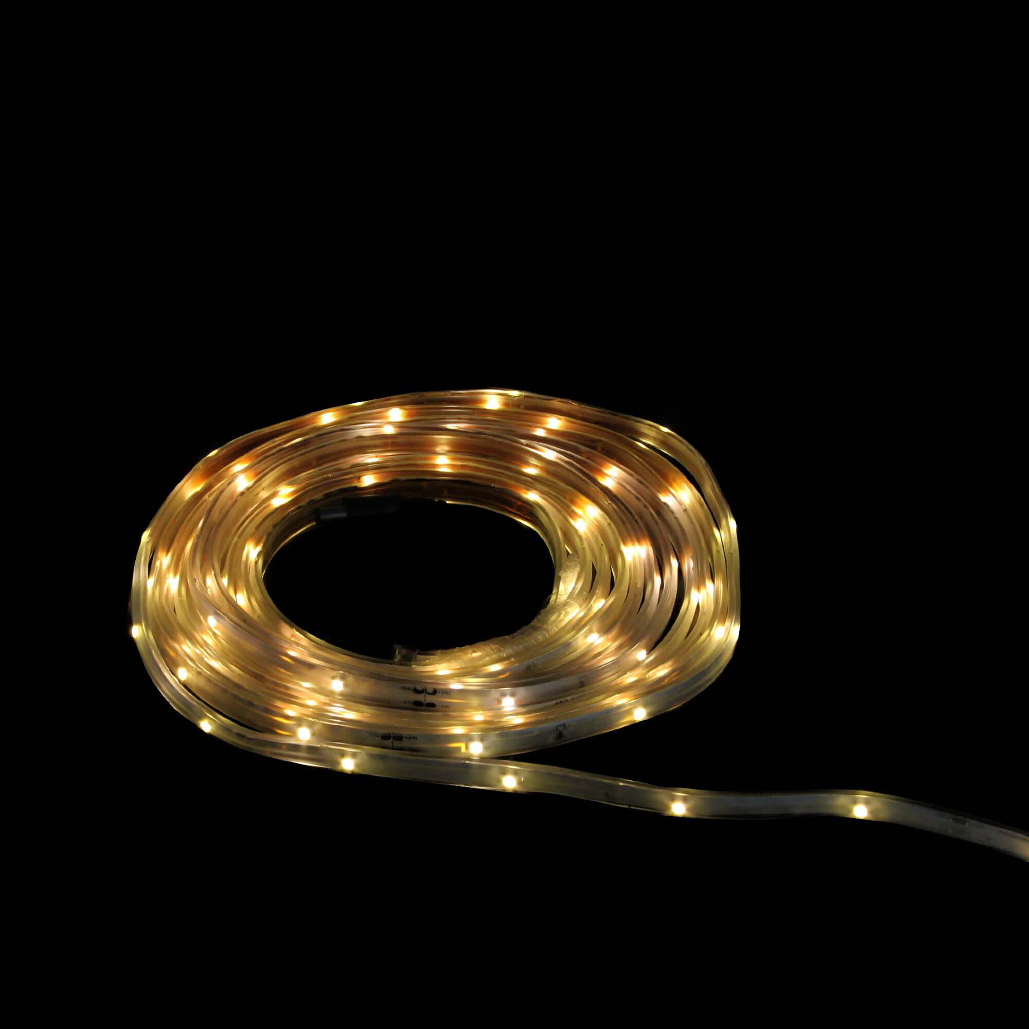 18ft. Warm White LED Outdoor Christmas Linear Tape Lighting with White Finish