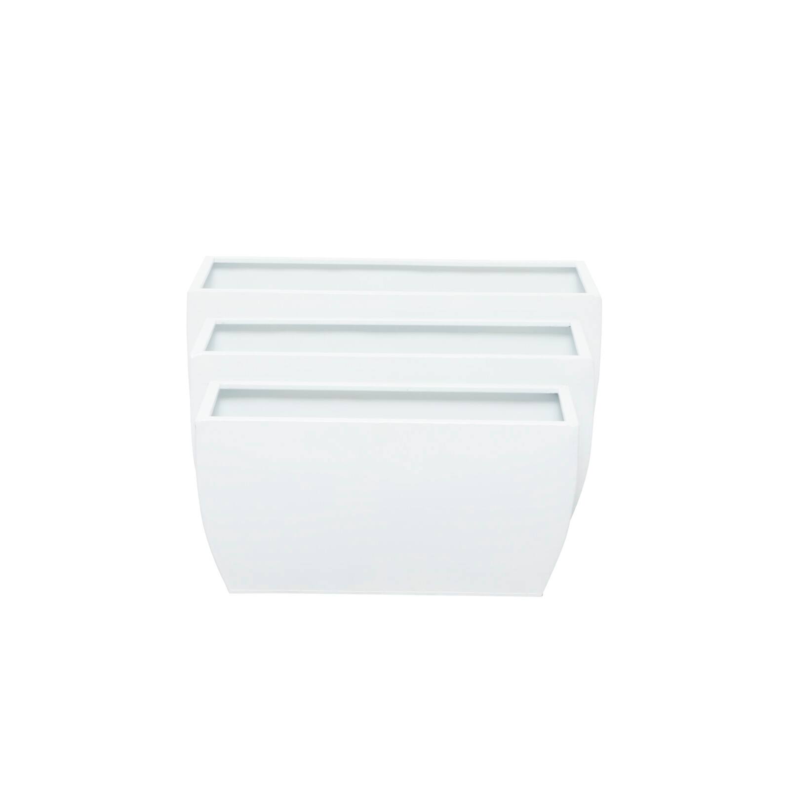 White Modern Planter, Set of 3" 20", 18", 16"