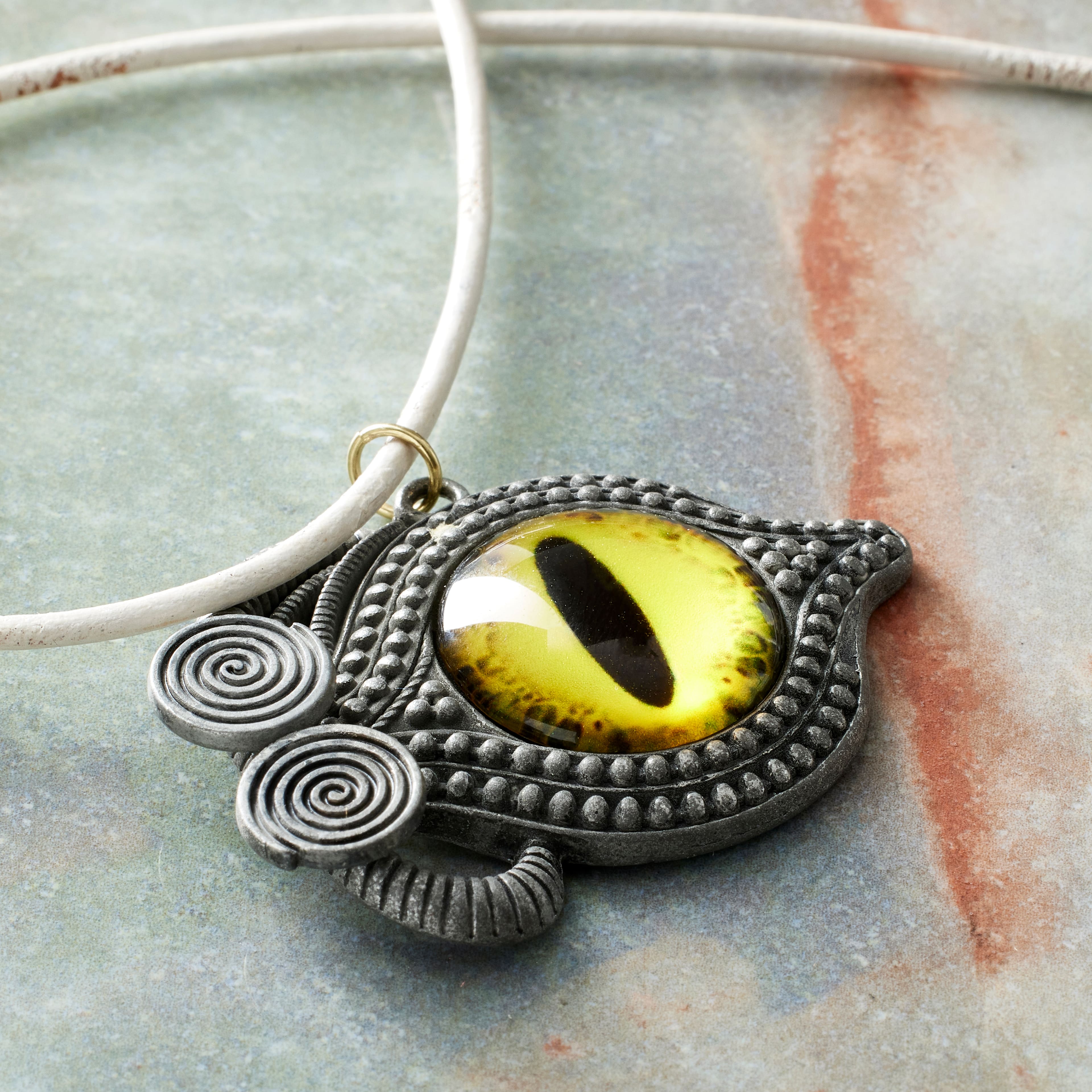 Found Objects Yellow Eye Pendant by Bead Landing&#x2122;