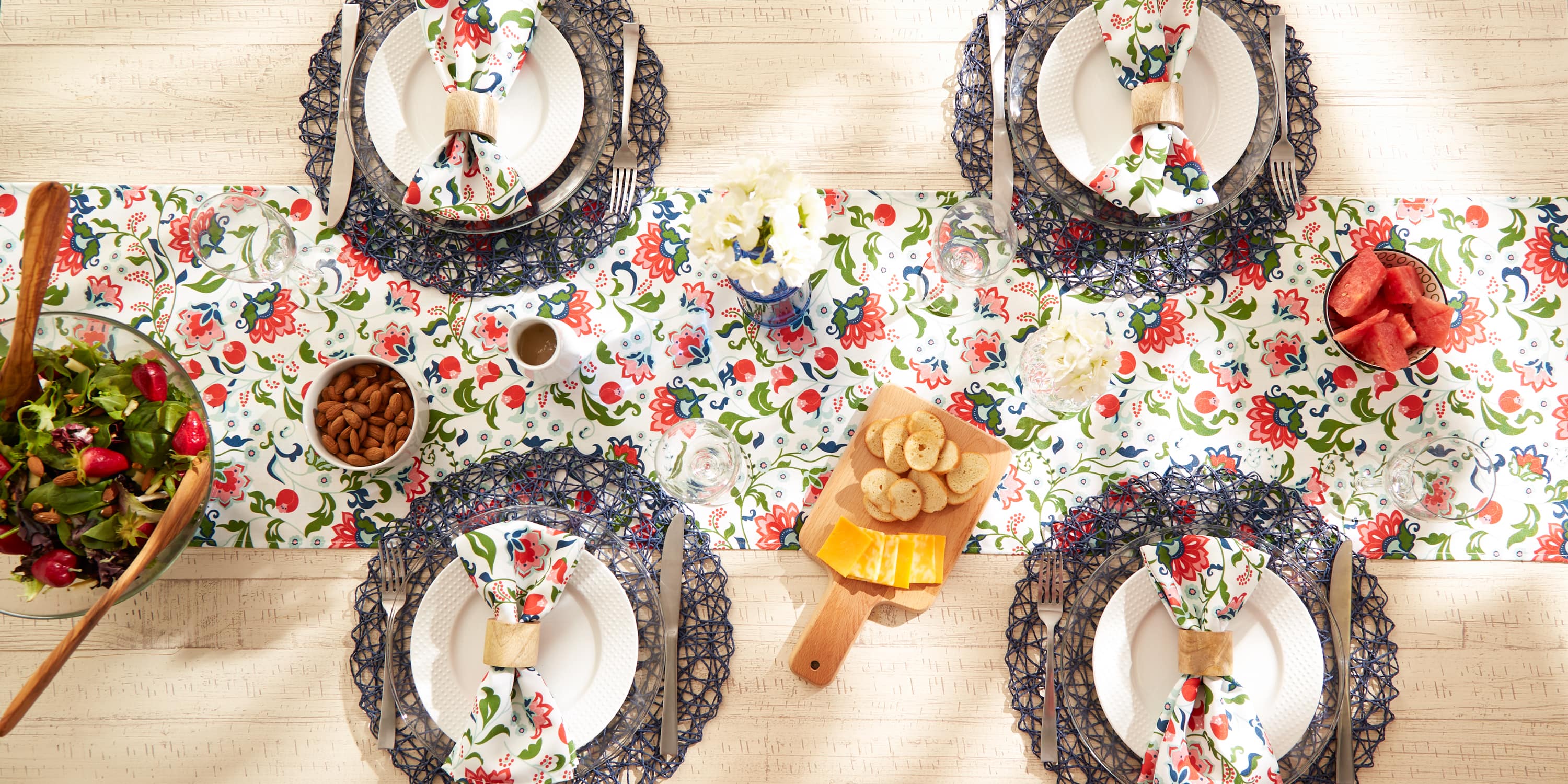 DII® Garden Floral Print Outdoor Table Runner