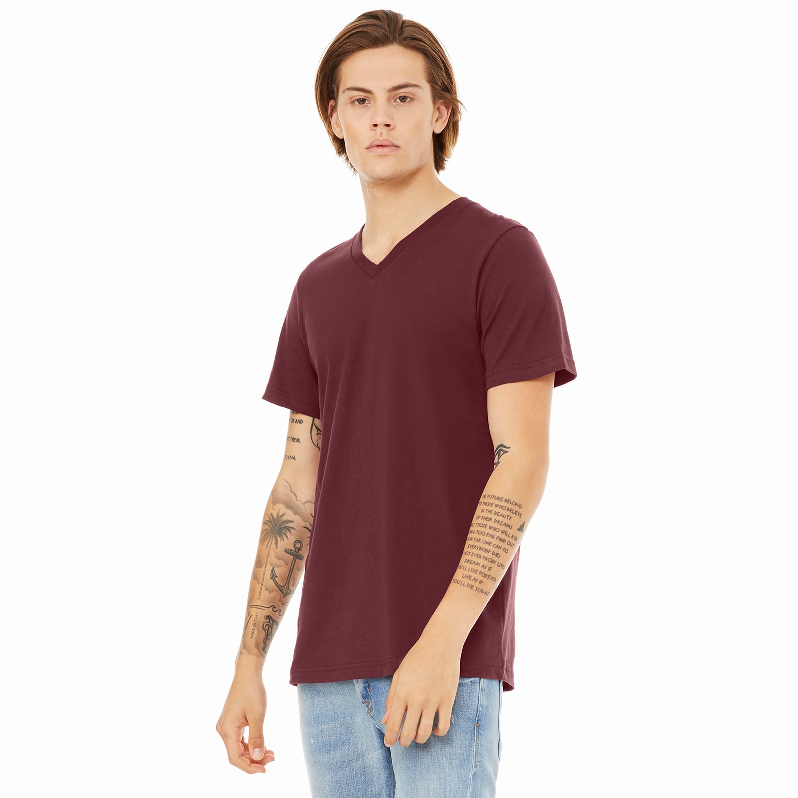 BELLA+CANVAS&#xAE; Short Sleeve V-Neck Adult Unisex Cotton Jersey T-Shirt