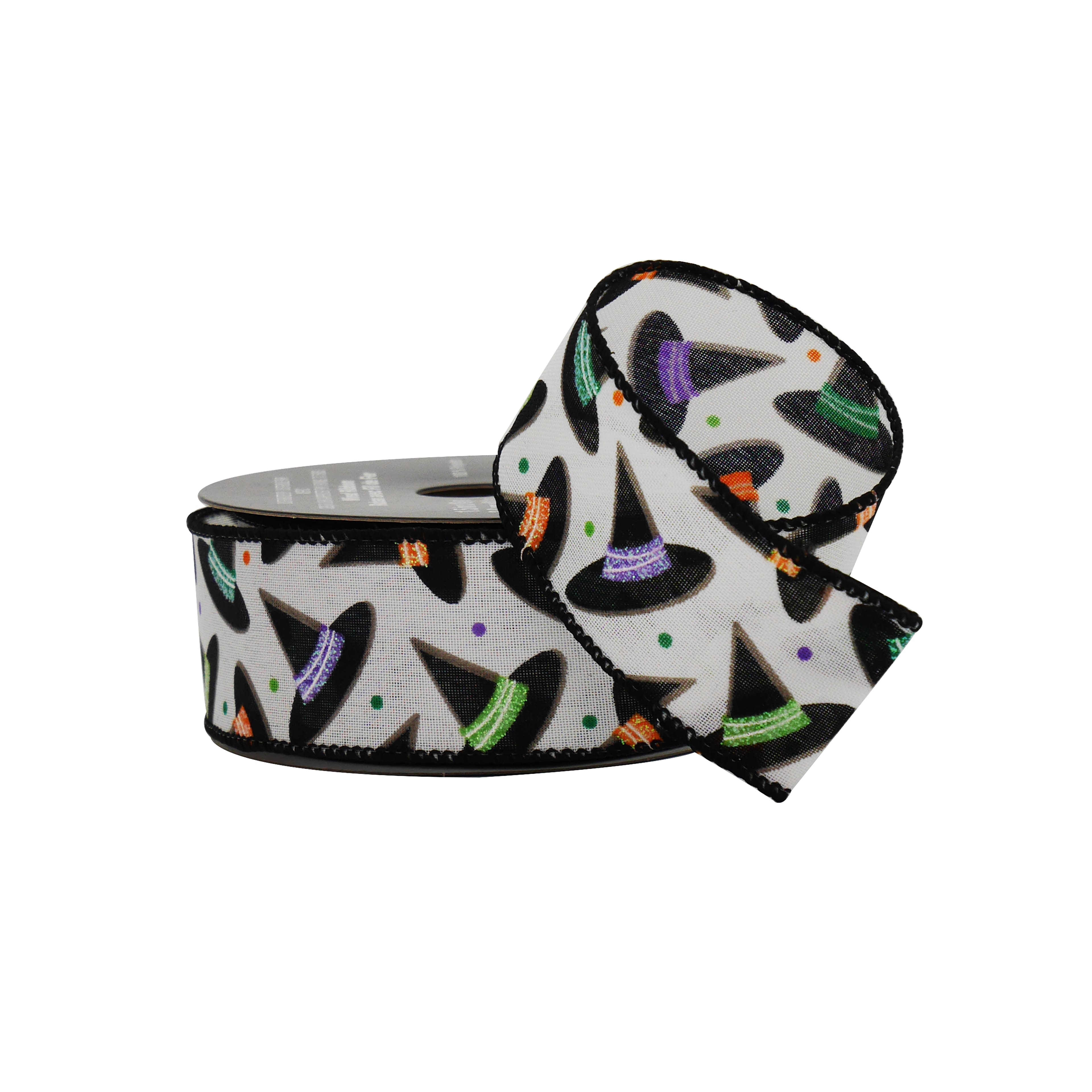 1.5" x 10yd. Witch Hat Toss Wired Taffeta Ribbon by Celebrate It® Halloween