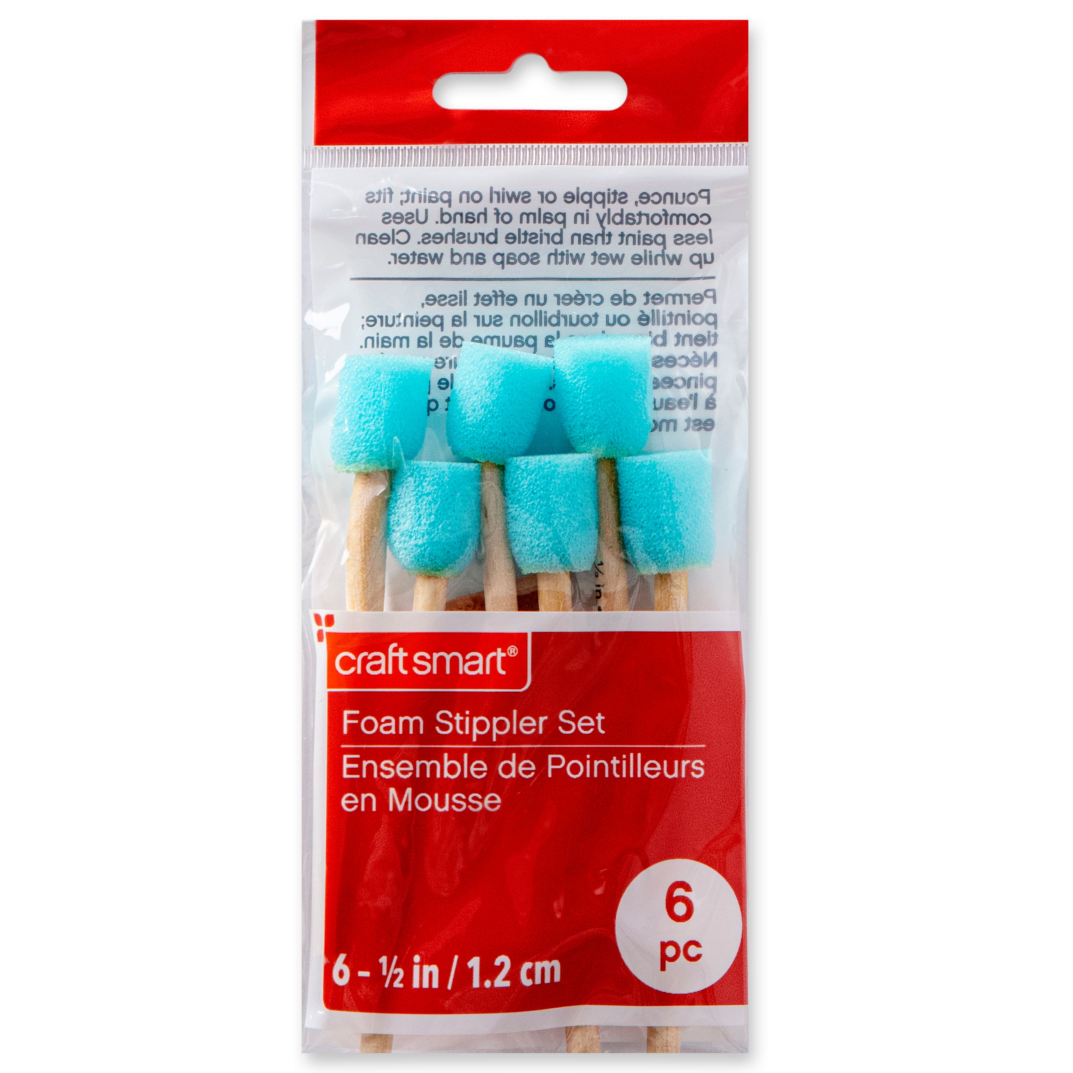 6 Pack: 1/2" Foam Stippler Set by Craft Smart®