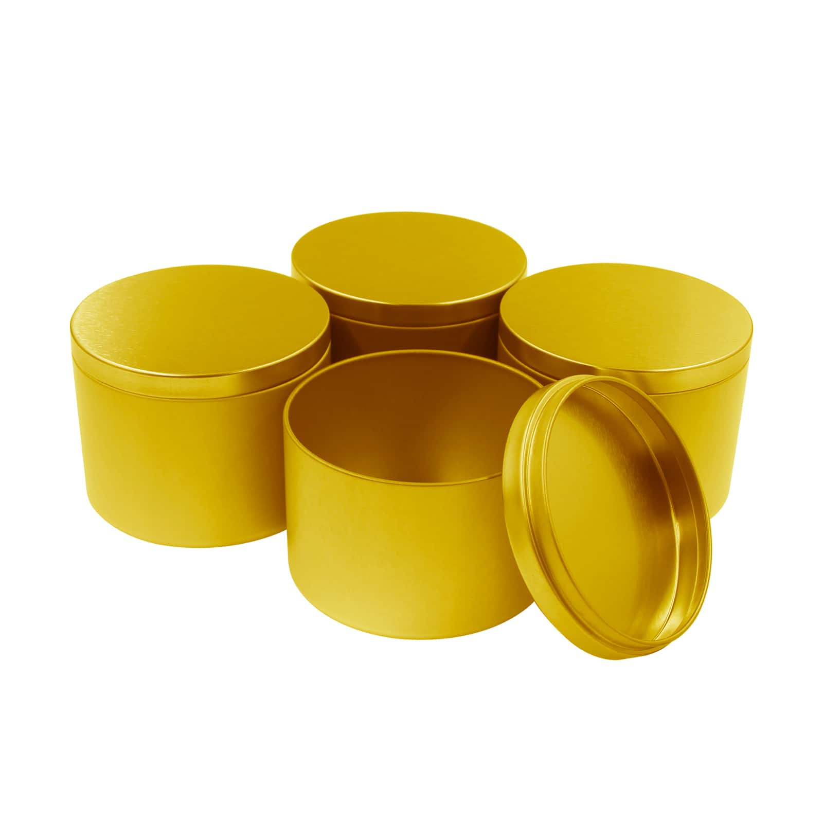 8 Packs: 4 ct. (32 total) 6oz. Gold Candle Making Tins by Make Market&#xAE;