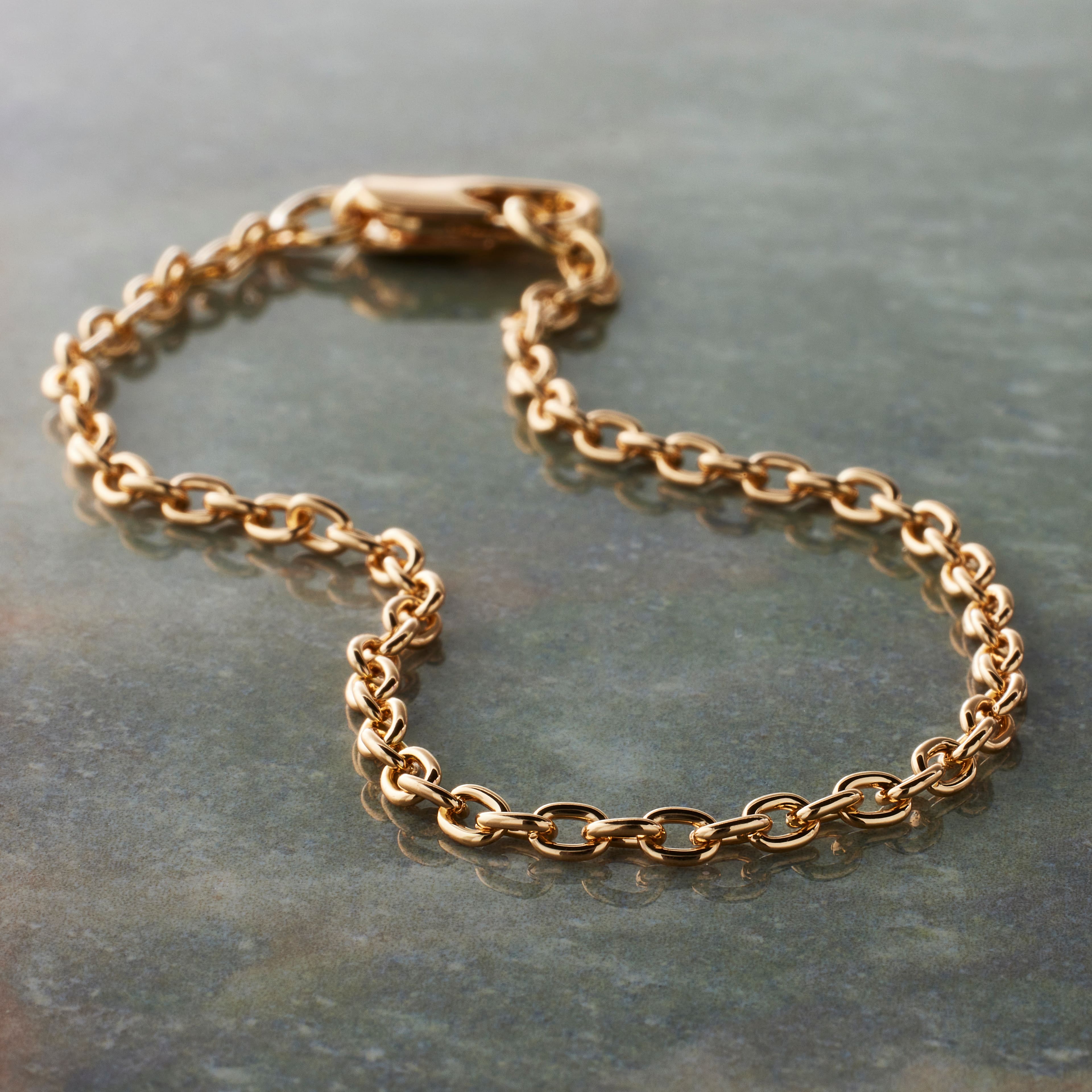 7.5&#x22; Gold Anklet Charm Bracelet by Bead Landing&#x2122;