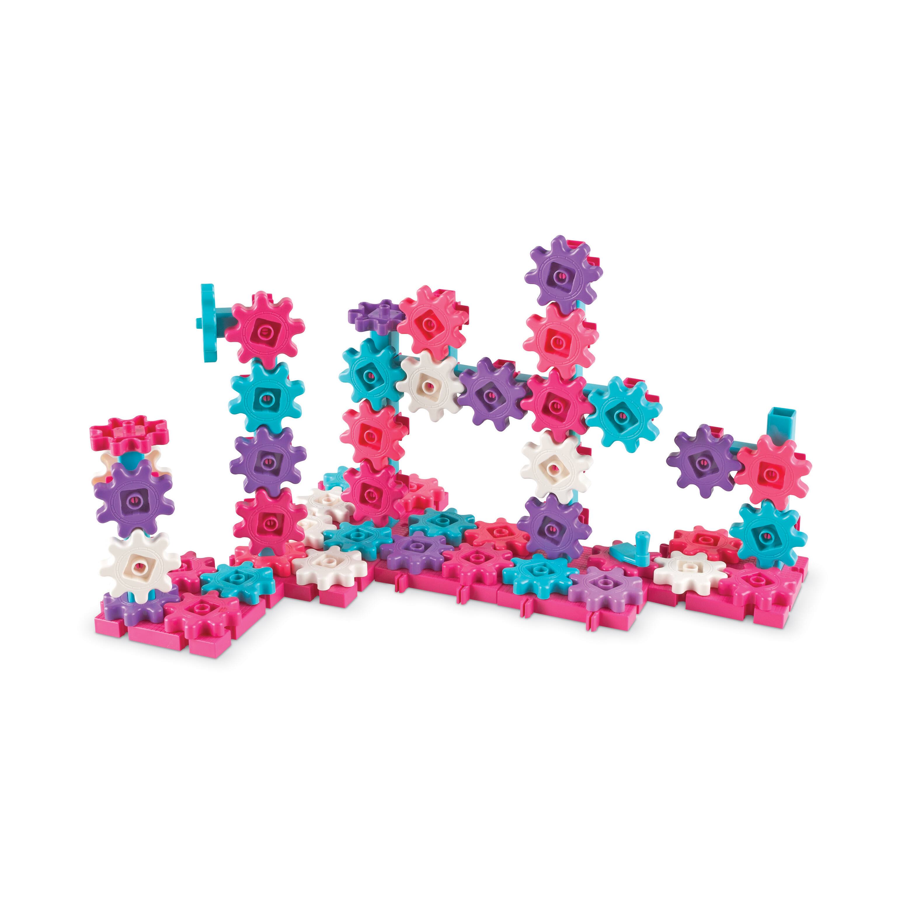 Learning Resources® Gears! Gears! Gears! 100-Piece Deluxe Pink Building Set