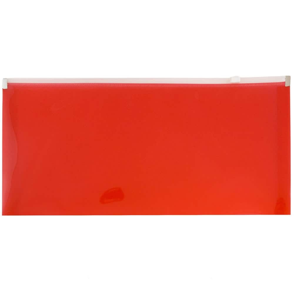 JAM Paper 5'' x 10'' Clear Plastic Pencil Pouch with Zip Closure, 12ct.