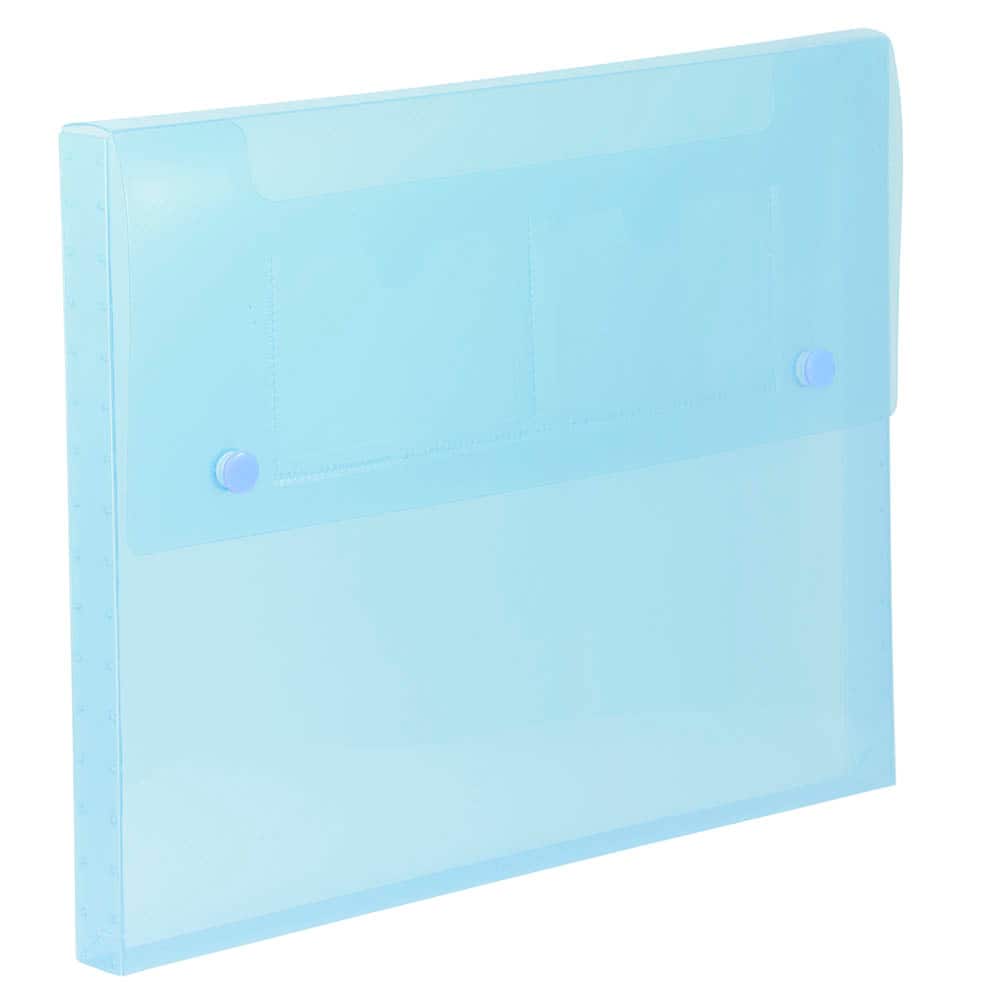 JAM Paper 9.5" x 12.5" Plastic Portfolio with Two Button Snap Closure