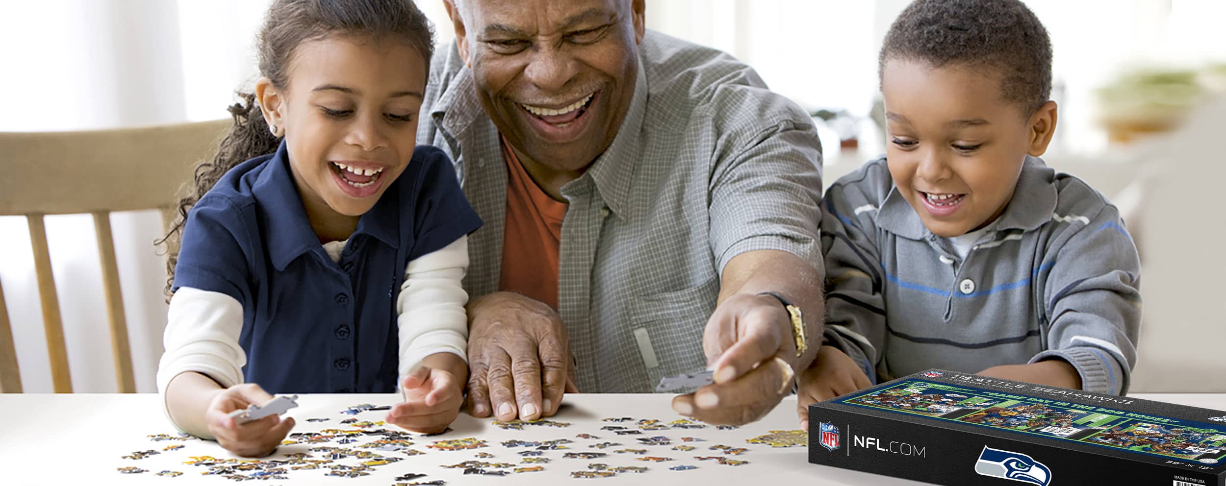 NFL Game Day in the Dog House 1,000 Piece Puzzle