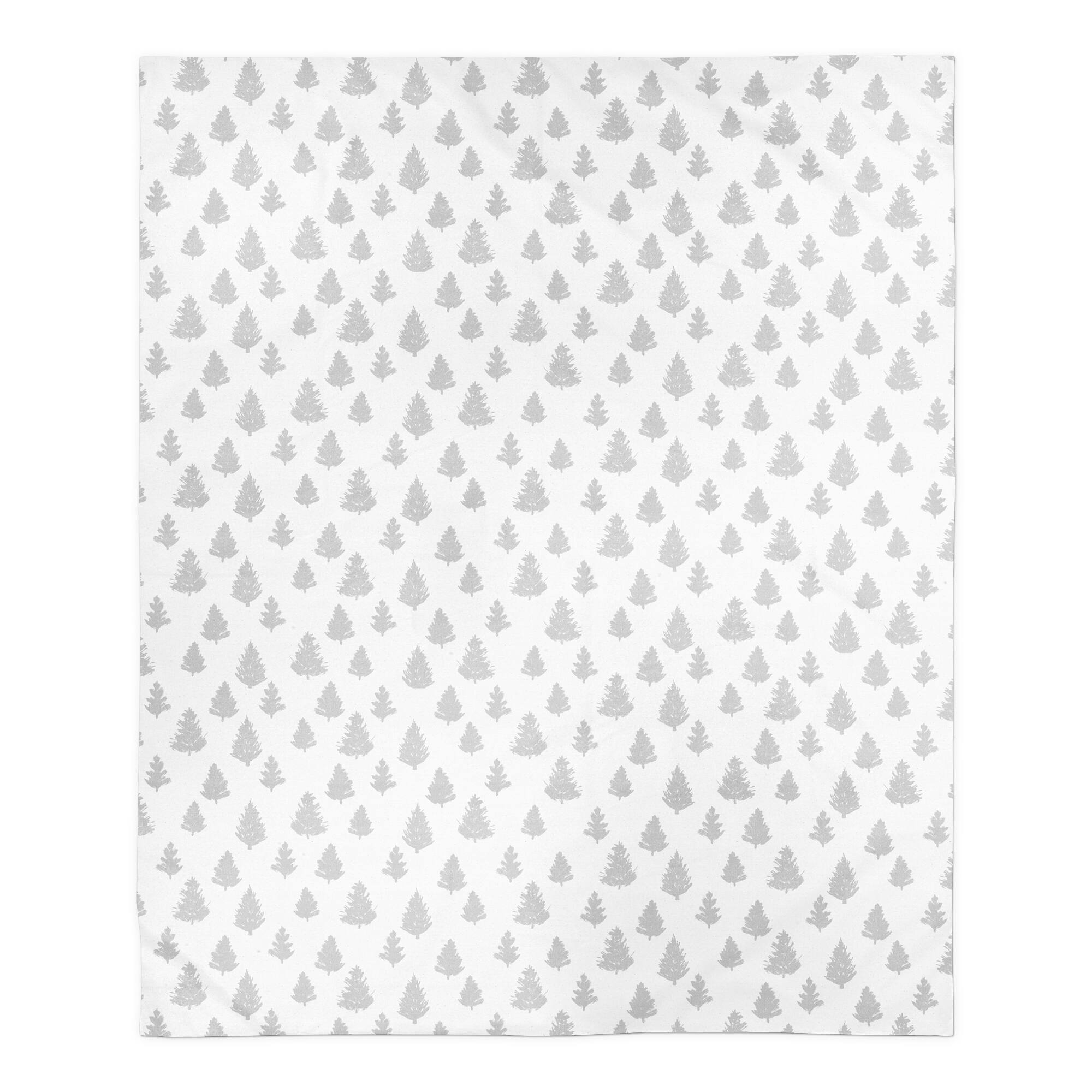 Gray Forest Pattern 50x60 Sherpa Fleece Blanket