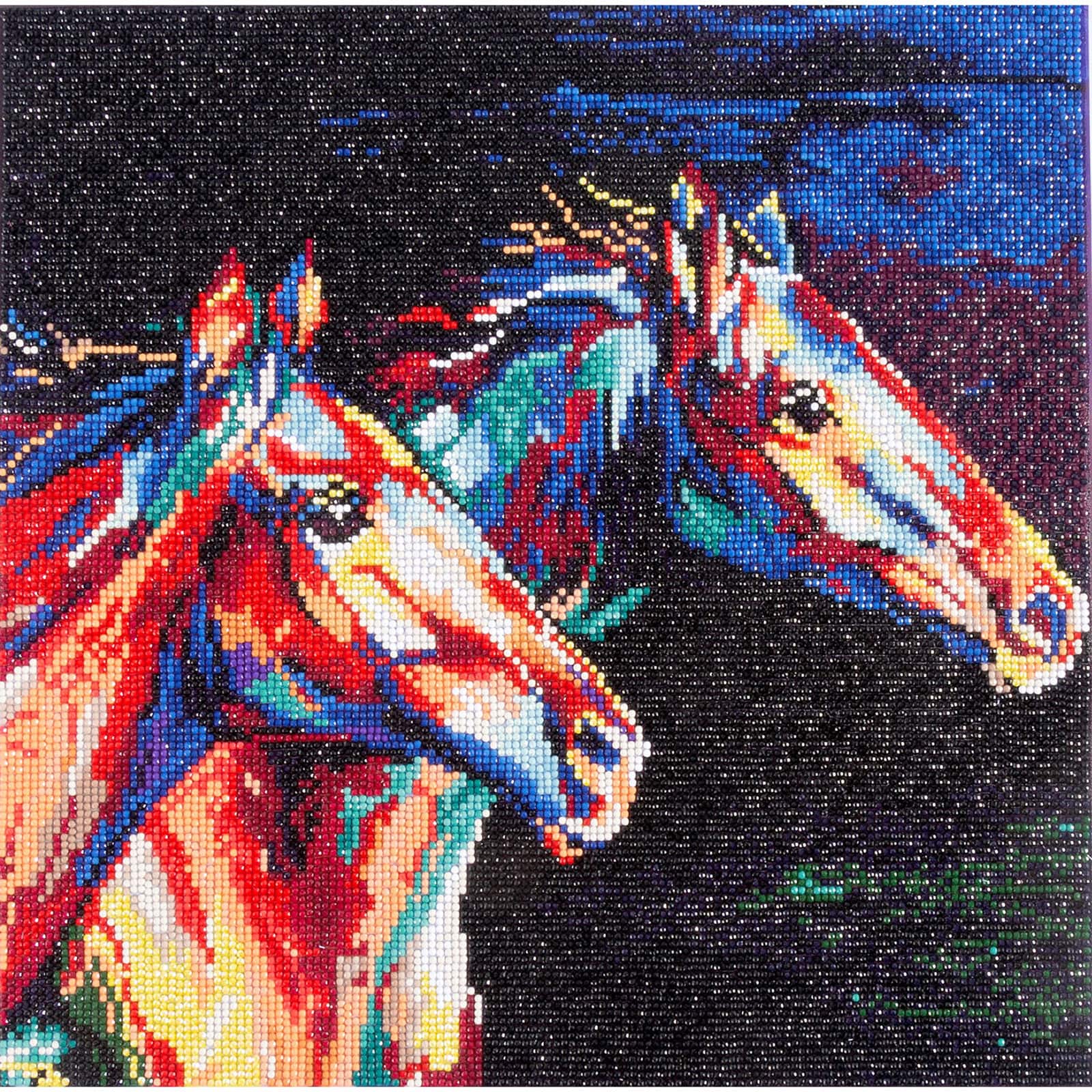 Diamond Dotz® at Home Advanced Horse Race Diamond Painting Kit