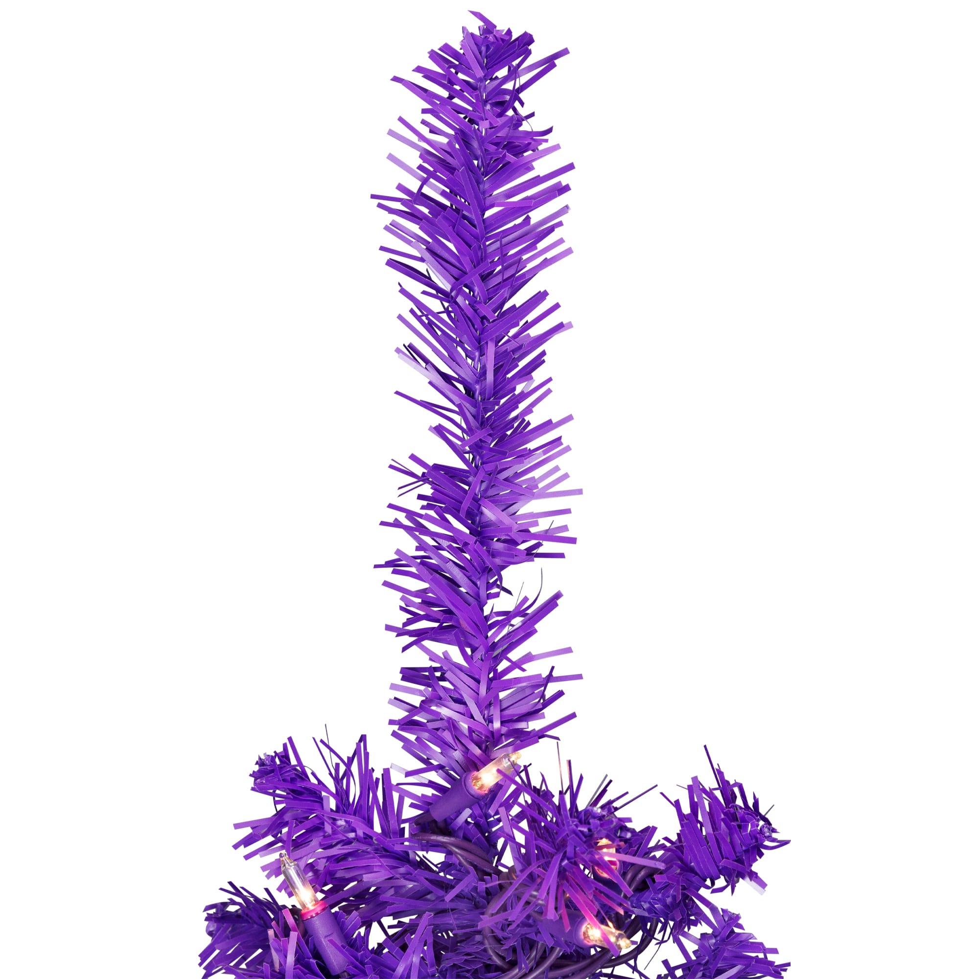 4ft. Pre-Lit Medium Purple Pine Artificial Christmas Tree, Clear Lights
