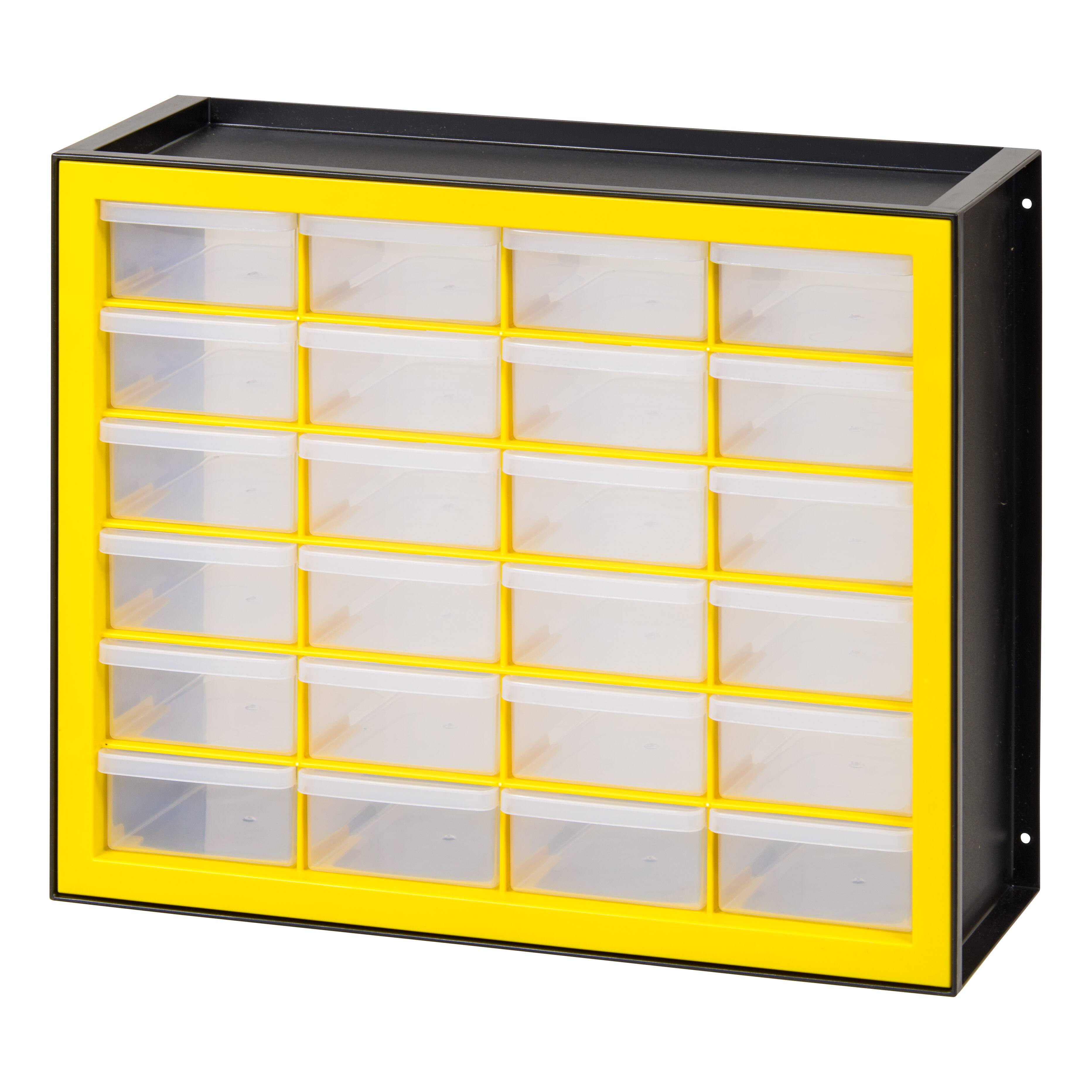 IRIS® Yellow & Black 24-Drawer Parts Cabinet