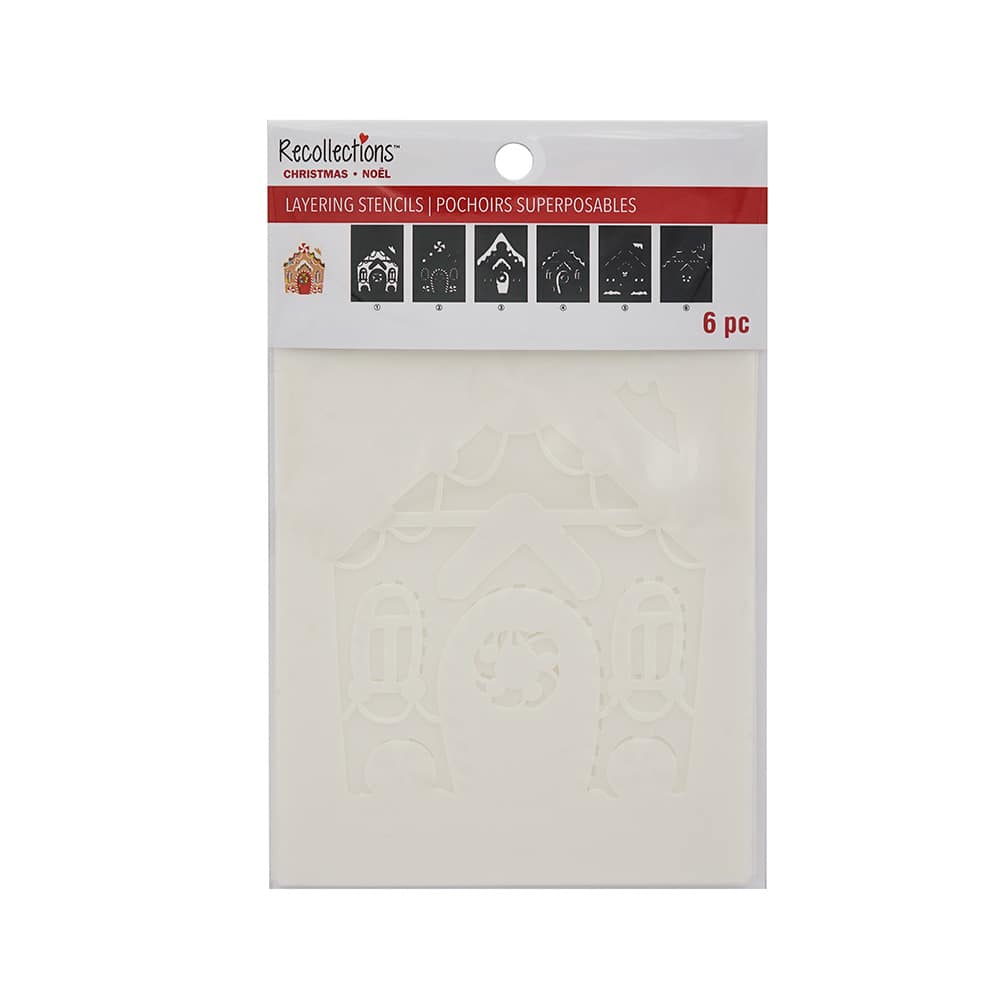 4&#x22; x 6&#x22; Gingerbread House Layering Stencil Set by Recollections&#x2122;