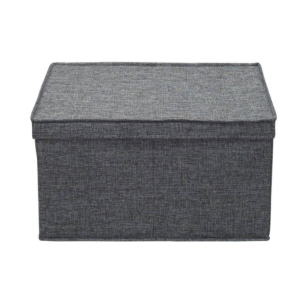 Household Essentials Fabric Storage Bin with Lid, 2ct.