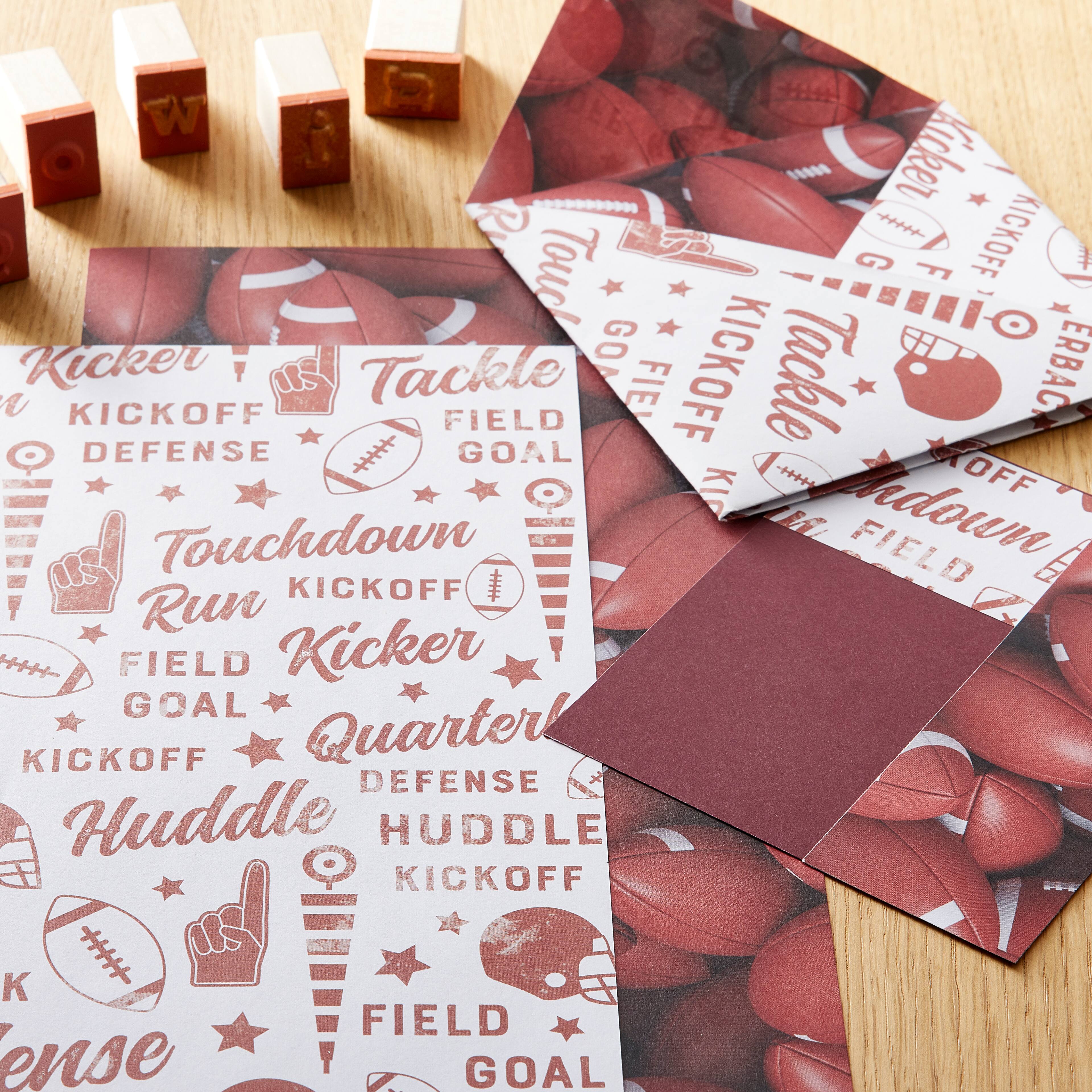 Football Double-Sided Cardstock Paper by Recollections&#x2122;, 12&#x22; x 12&#x22;