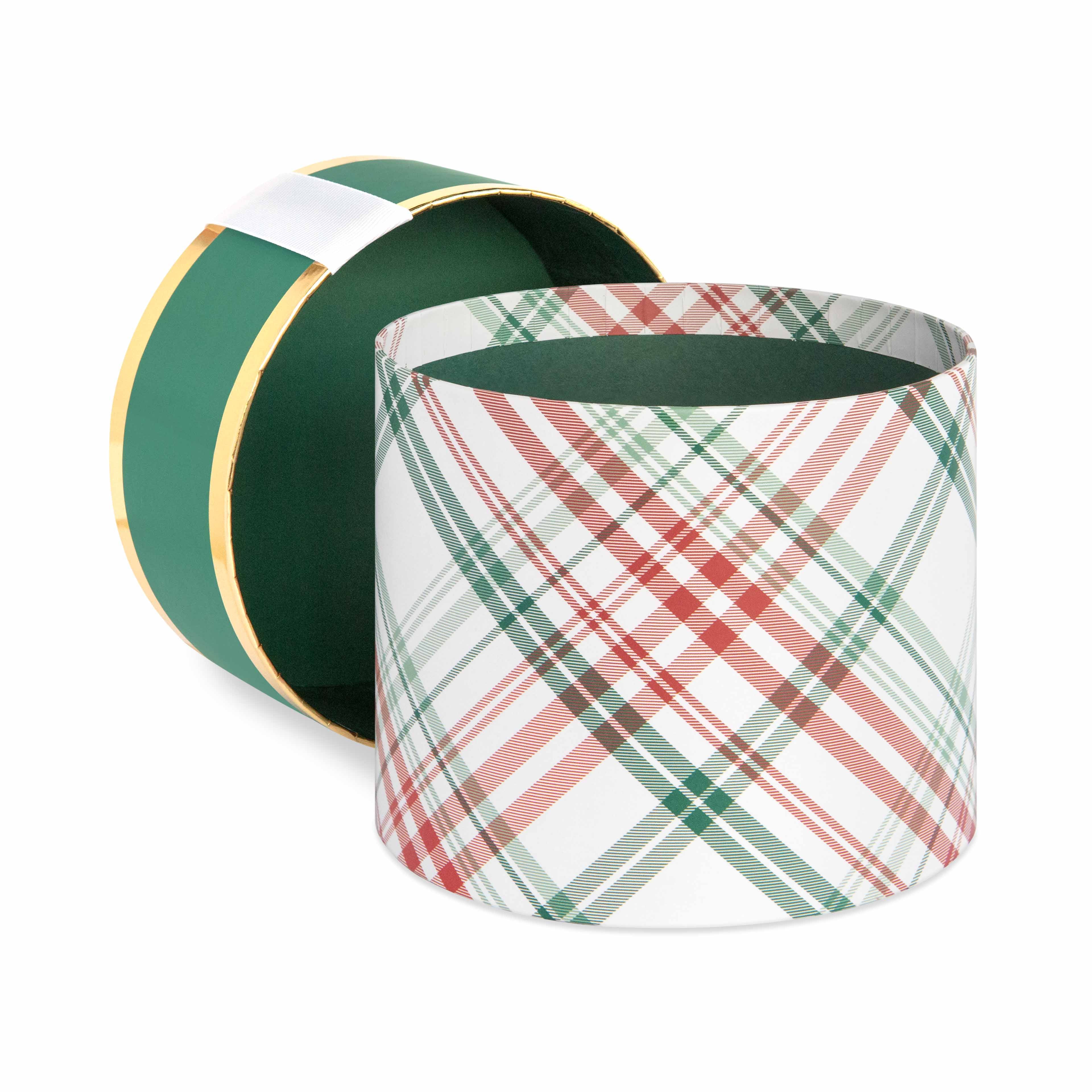 Small Red &#x26; Green Plaid Gift Box by Ashland&#xAE;