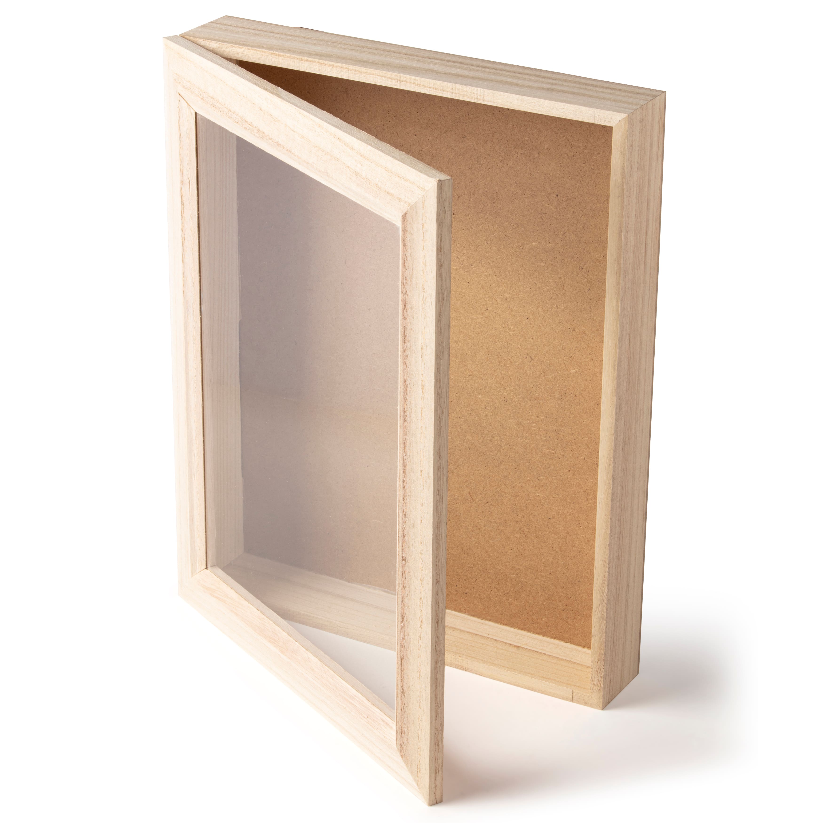 6 Pack: 11.7&#x22; x 15&#x22; Hinged Wood Shadow Box by Make Market&#xAE;