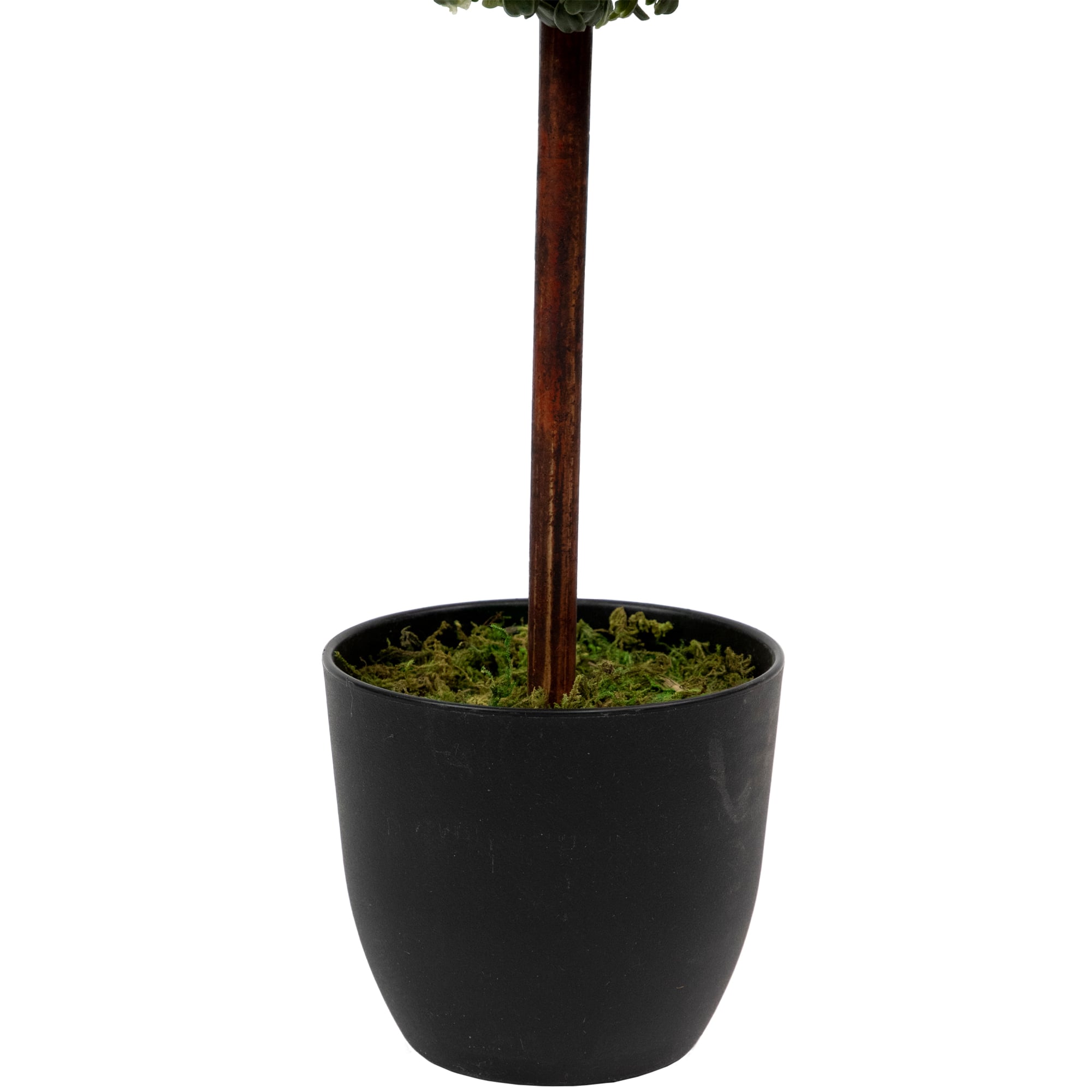 4ft. Unlit Artificial Two-Tone Boxwood Triple Ball Topiary Tree with Round Pot