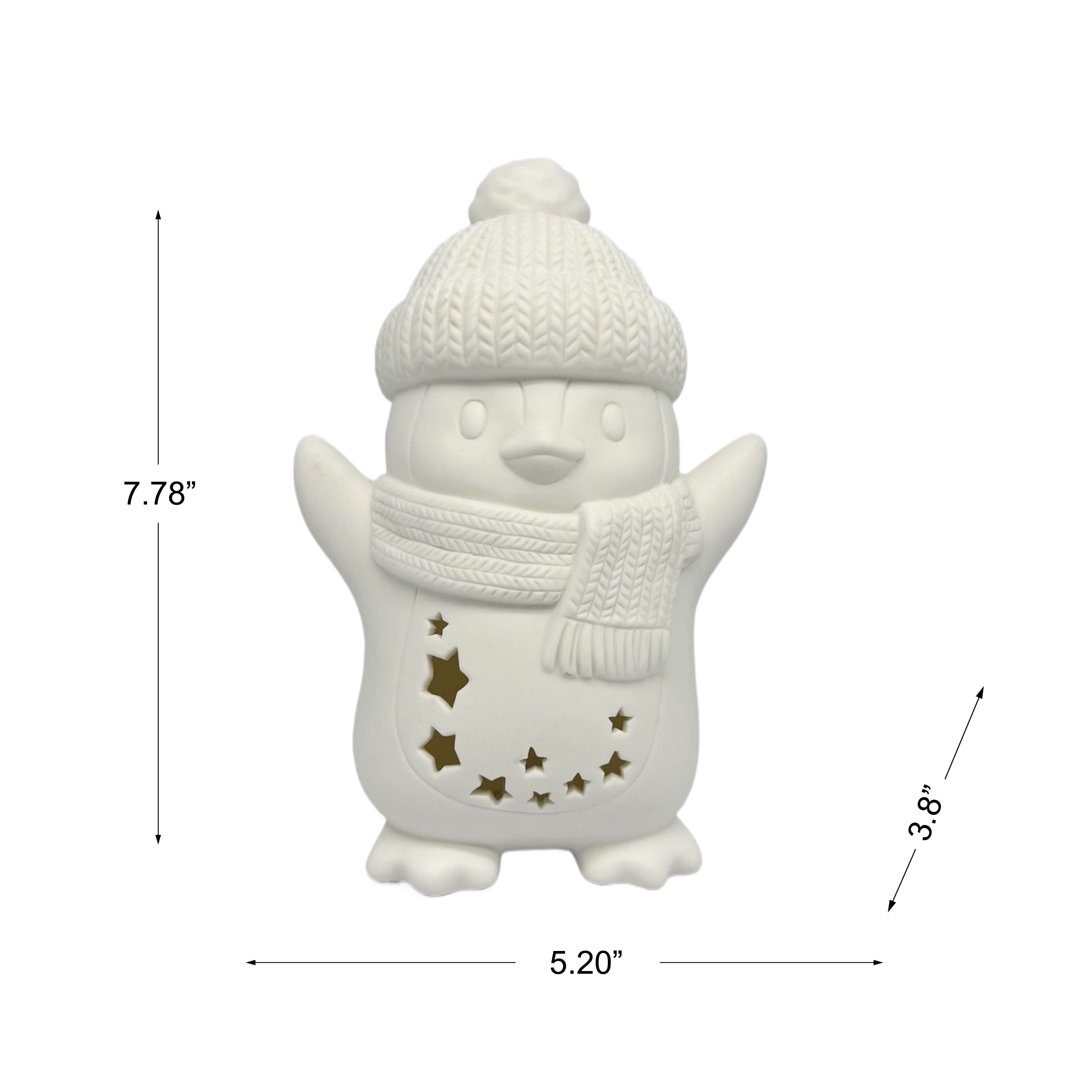 7.75&#x22; LED DIY Ceramic Penguin with Stars D&#xE9;cor by Make Market&#xAE;