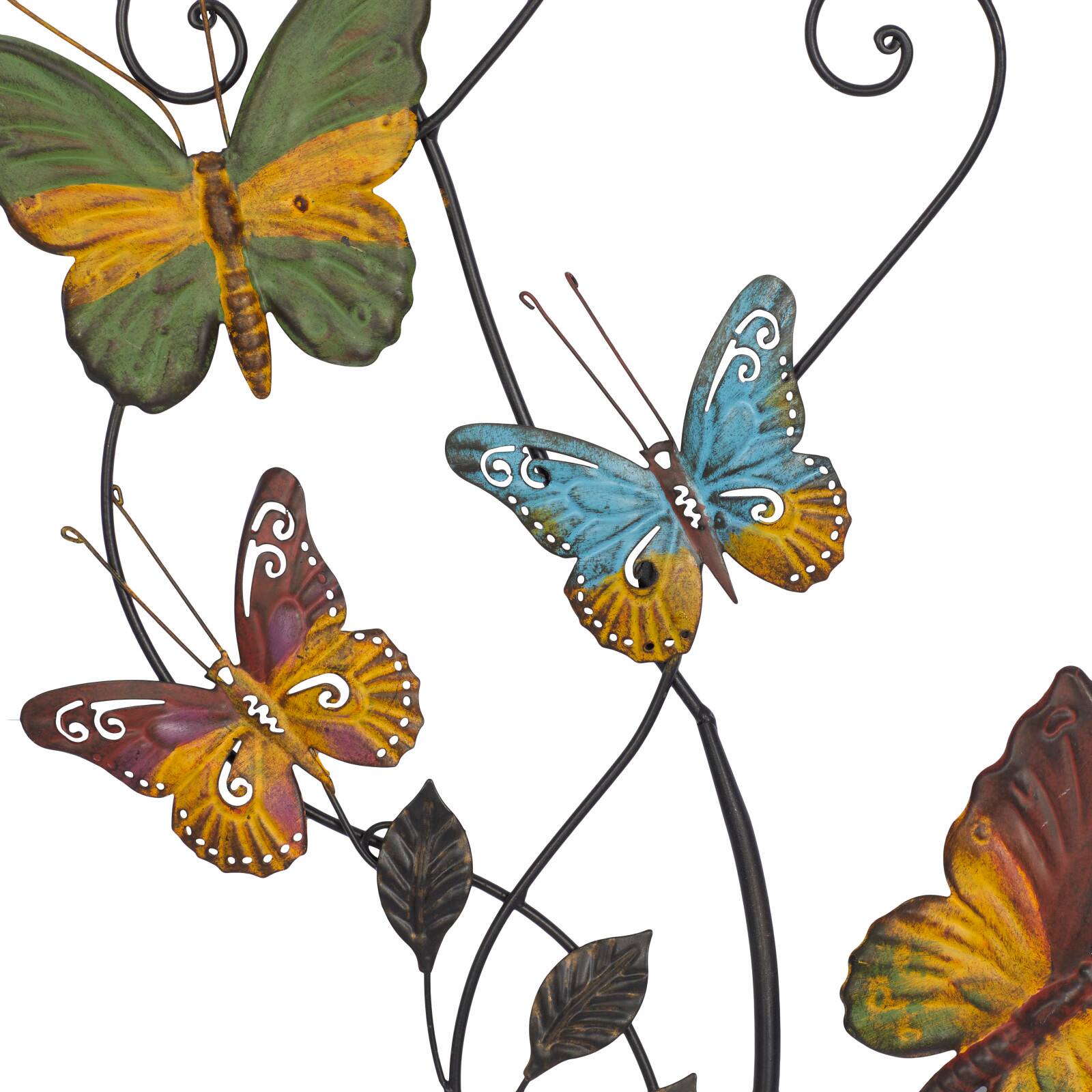 Multicolored Metal Butterfly Wall Decoration