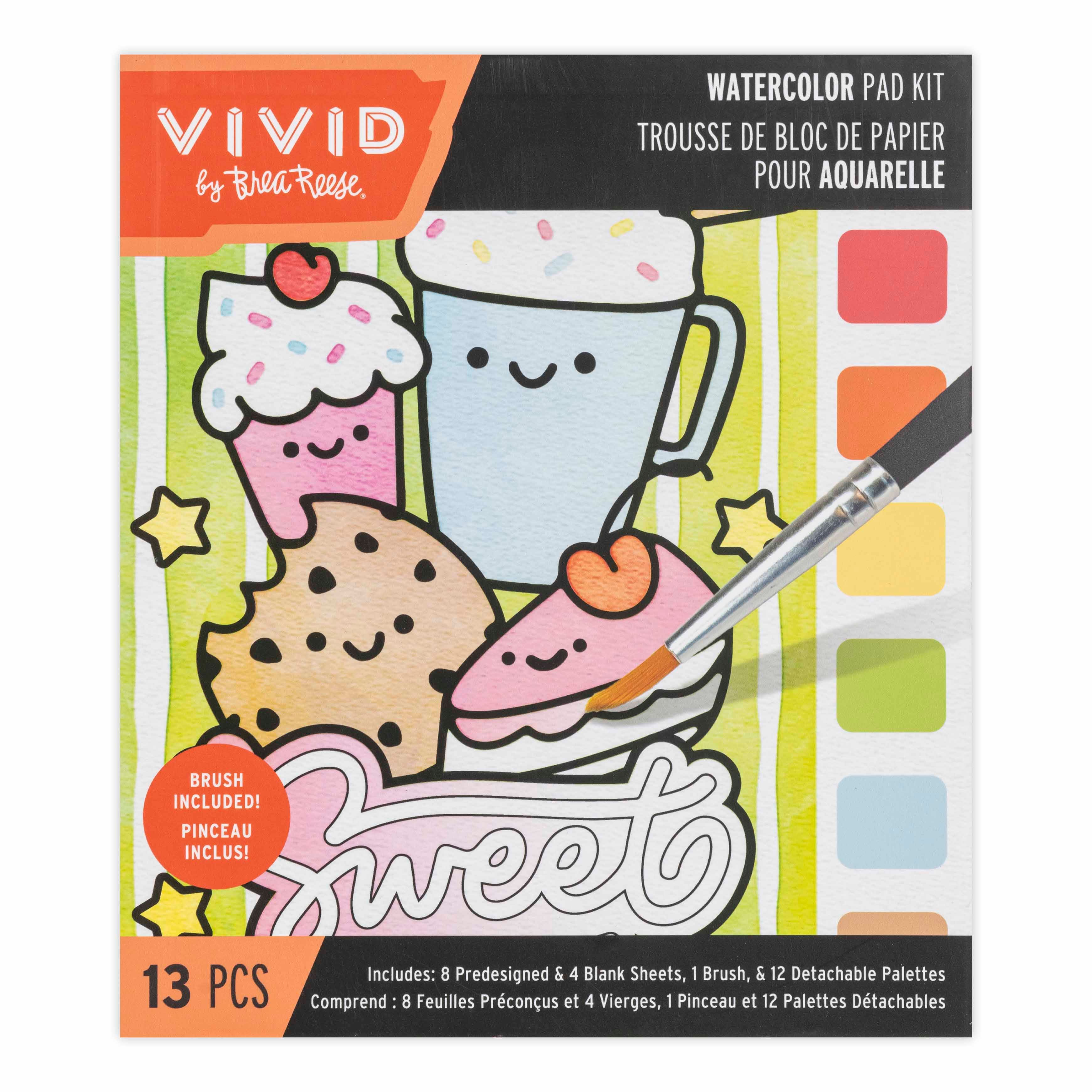 VIVID by Brea Reese&#xAE; Kawaii Watercolor Pad Kit