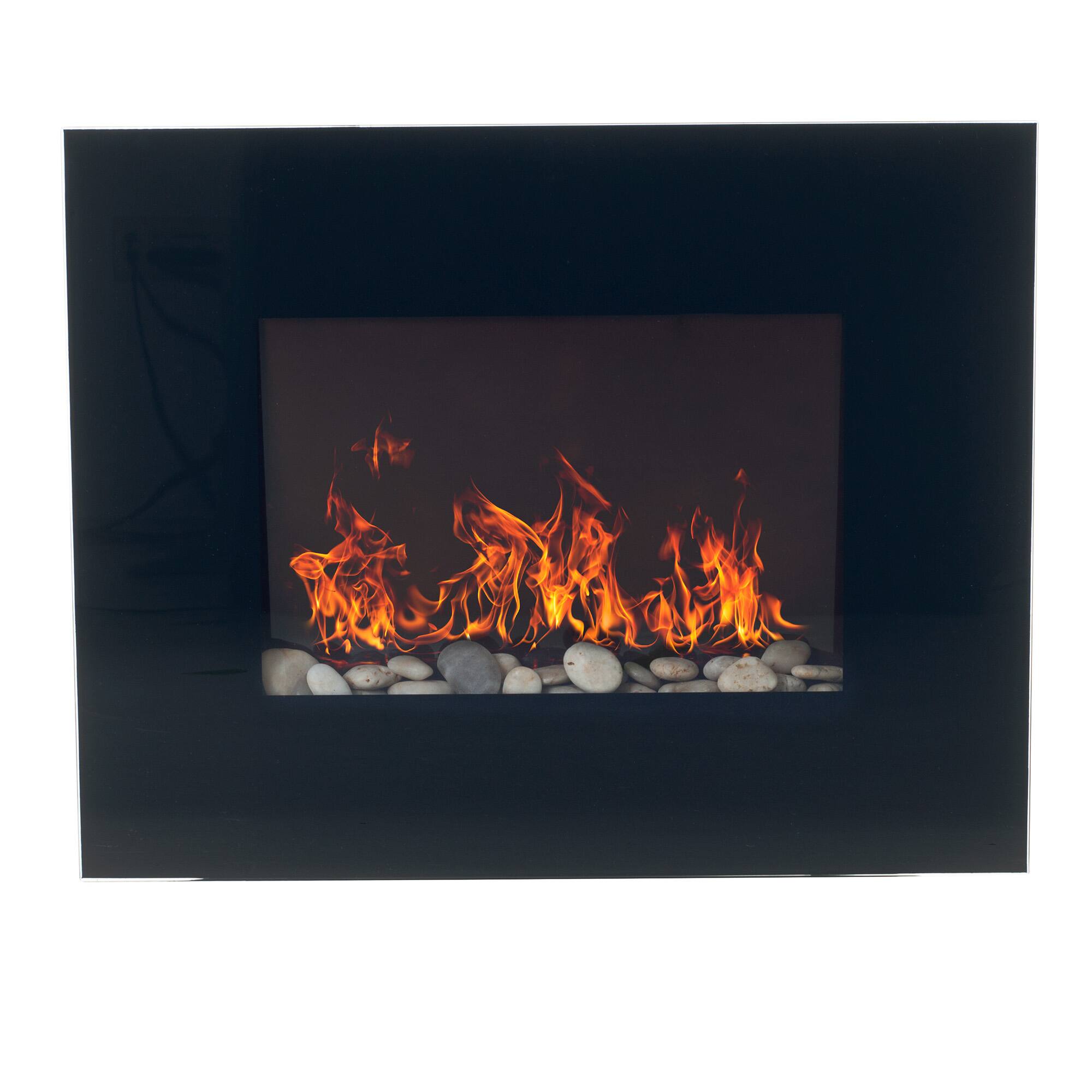Hastings Home 26&#x22; Black Electric Fireplace