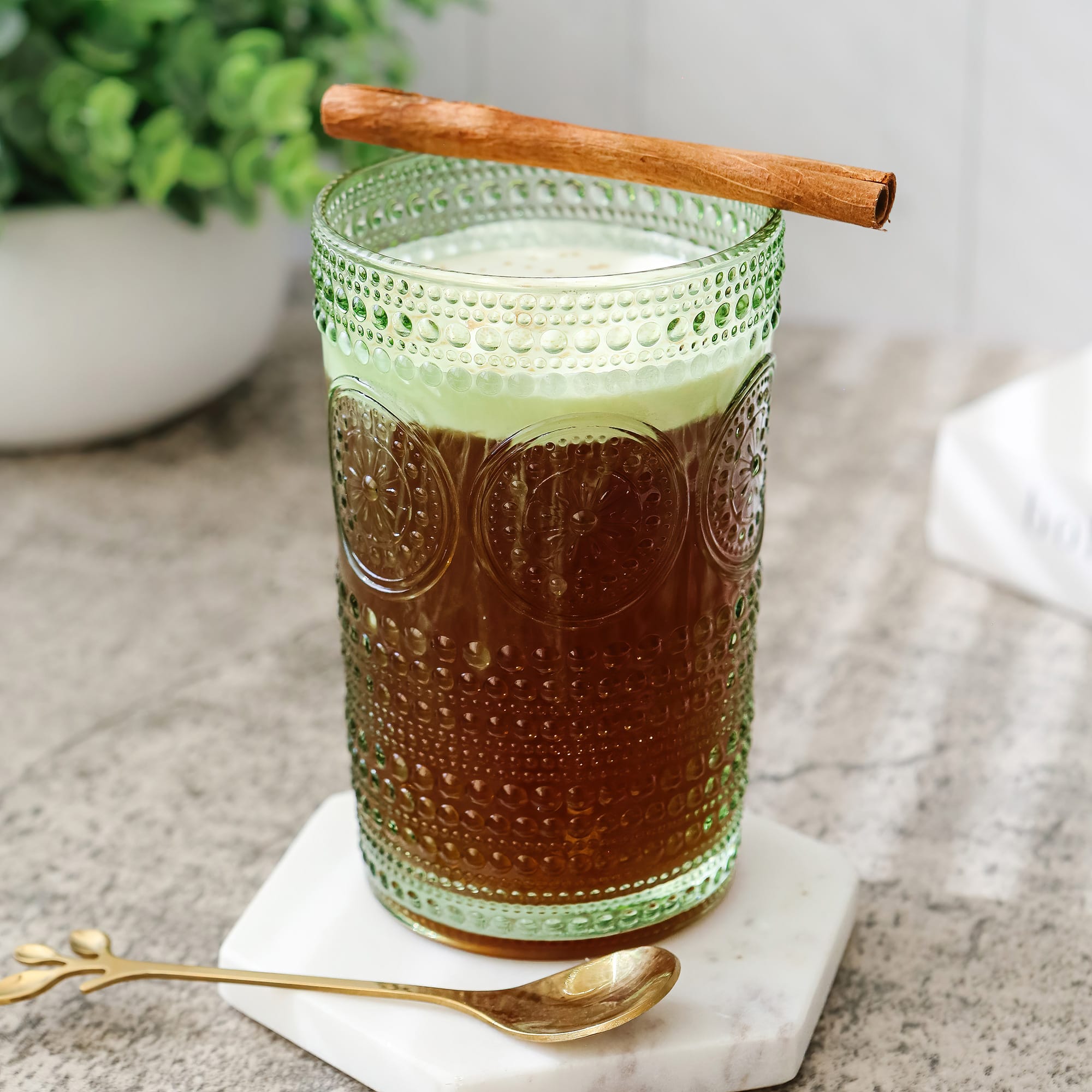 Kate Aspen® 13oz. Beaded Floral Green Drinking Glasses, 6ct.