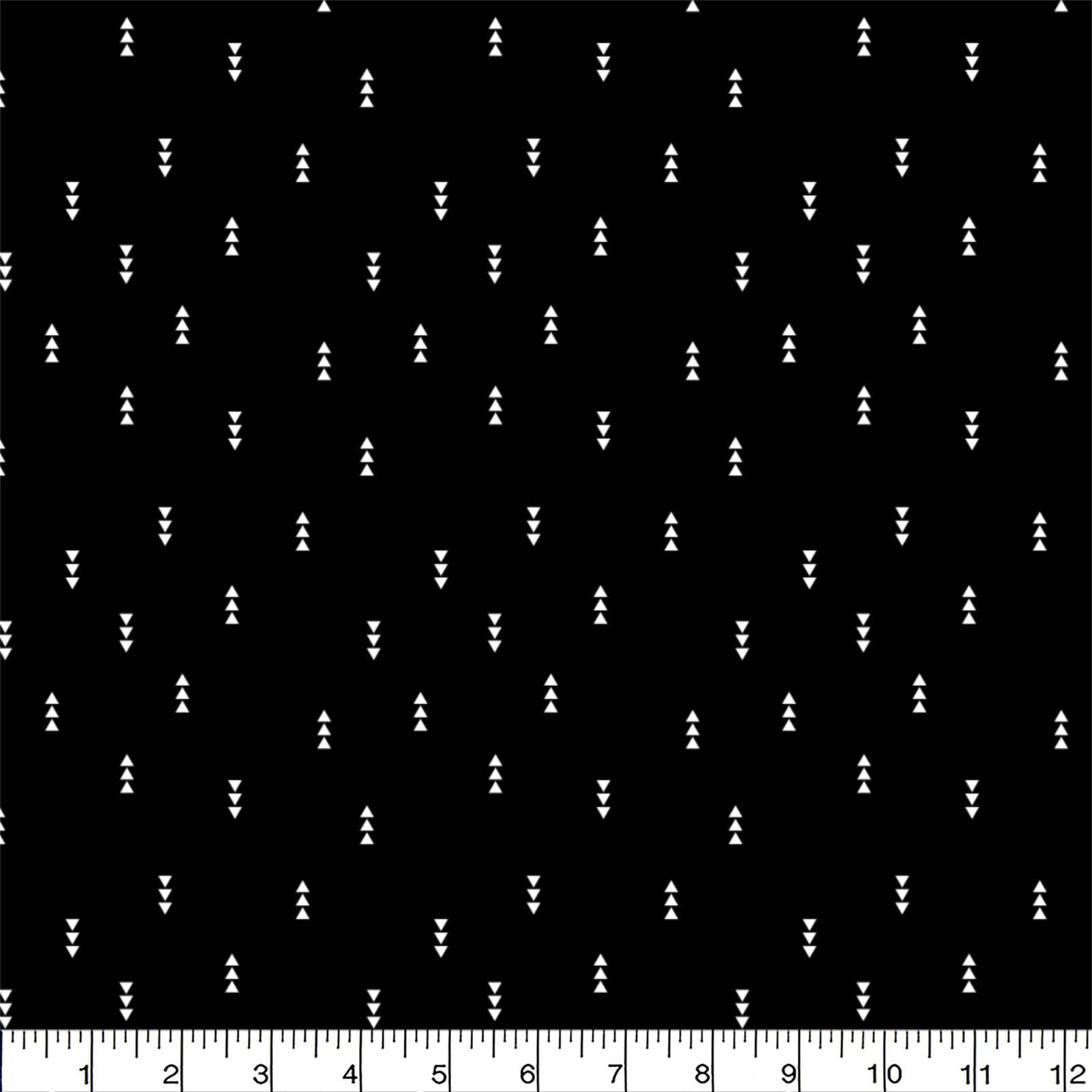 Eugene Textiles Black Triangulated Cotton Fabric