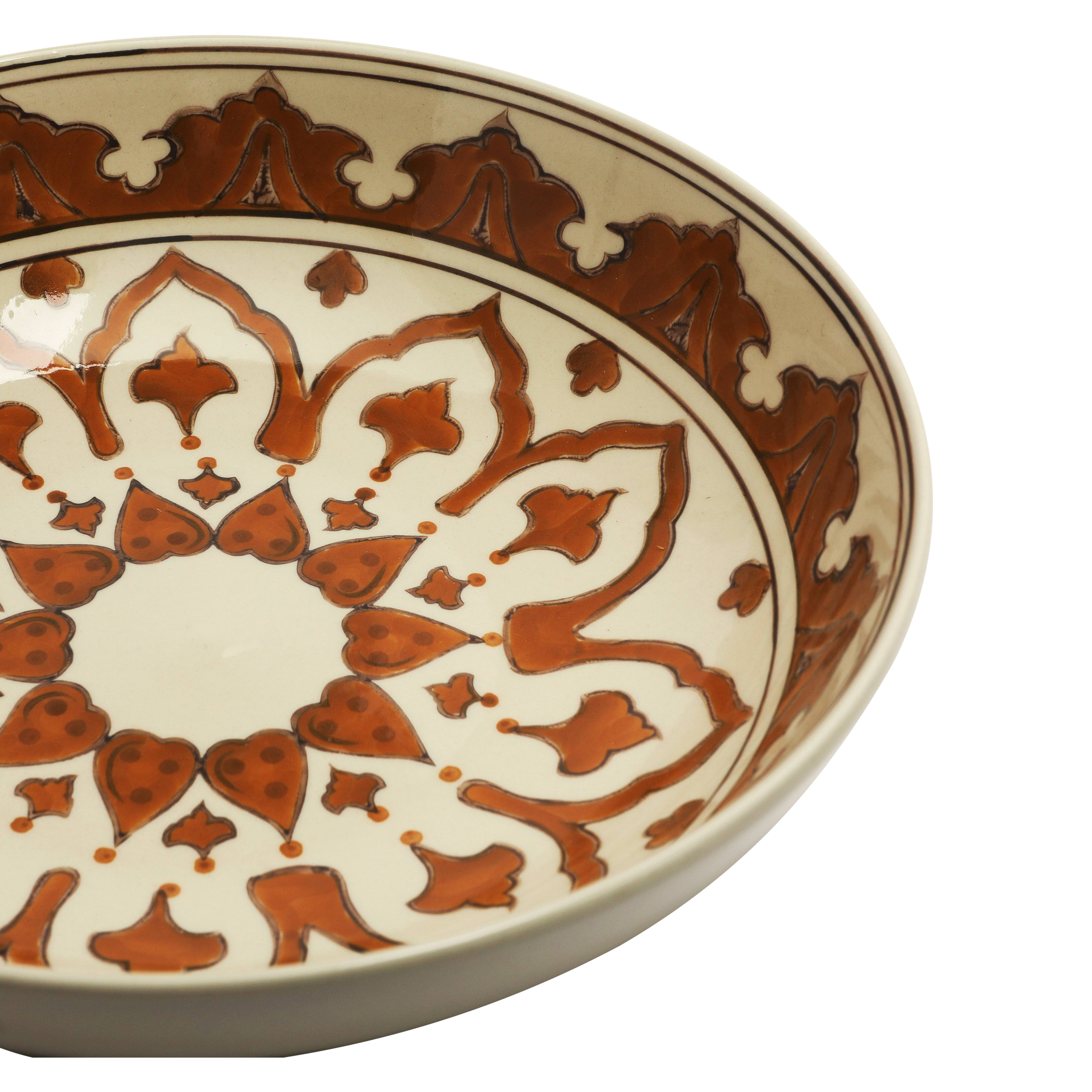 Hello Honey® 14" Hand Painted Ceramic Serving Bowl