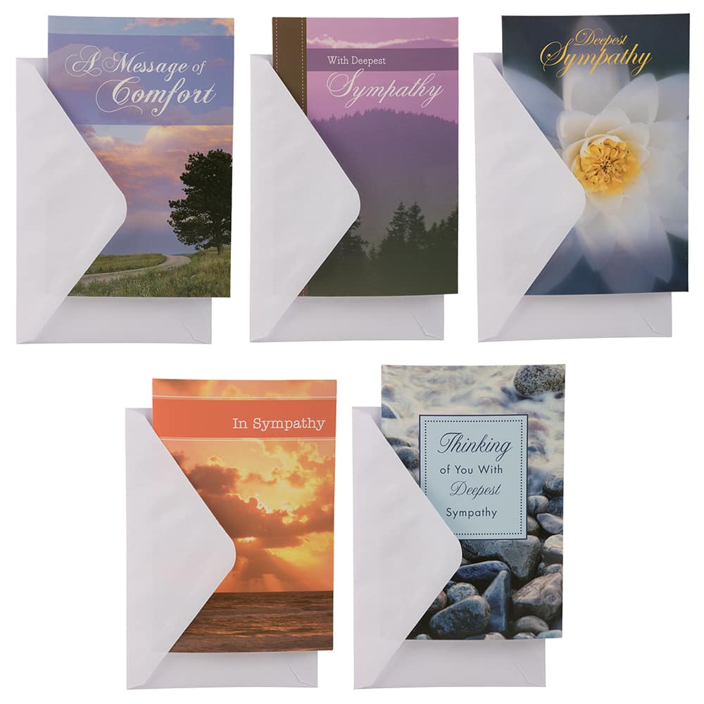 JAM Paper 4&#x22; x 6&#x22; Assorted Deepest Sympathy Cards &#x26; Envelopes, 10ct.