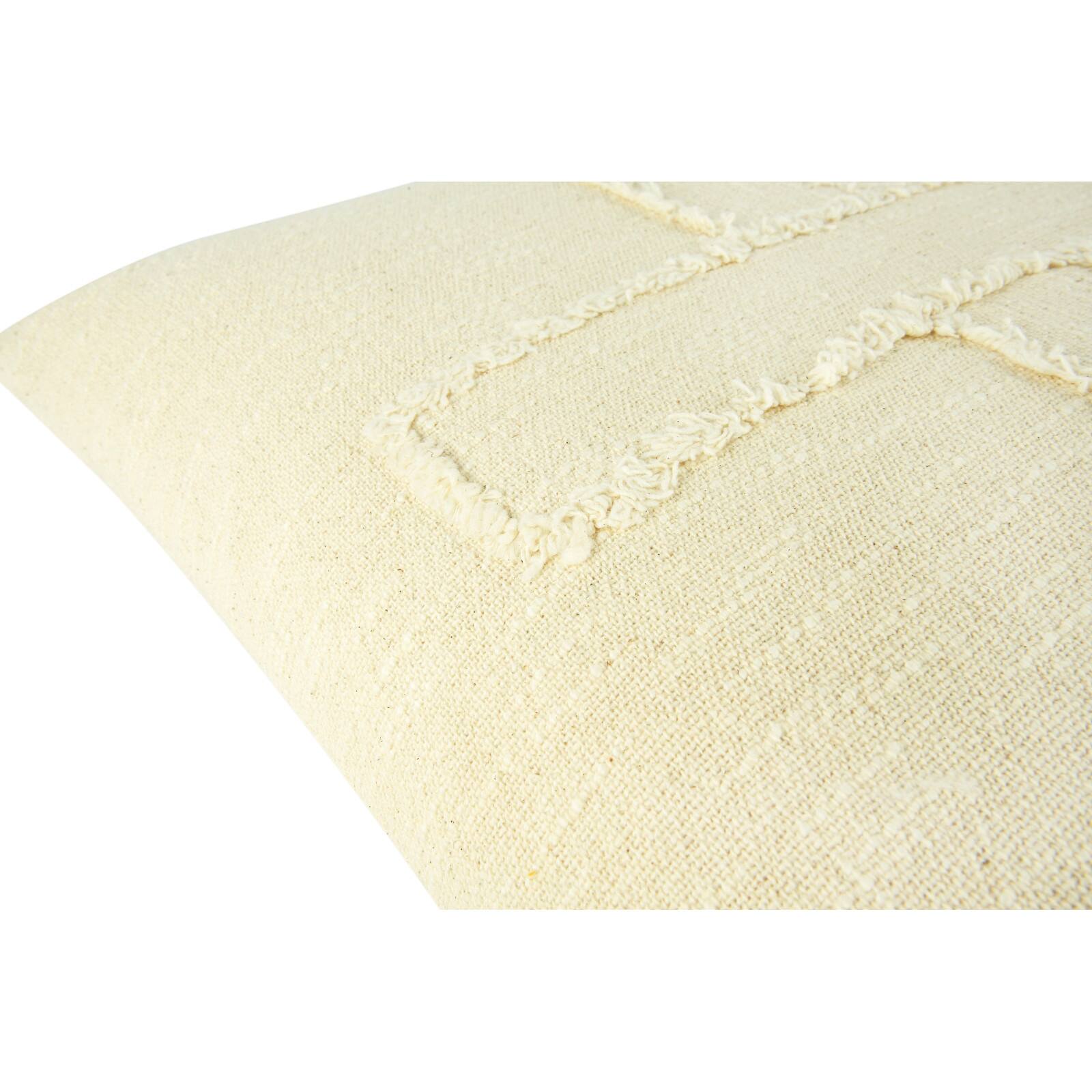 Fringed X Cotton Mudcloth Pillow
