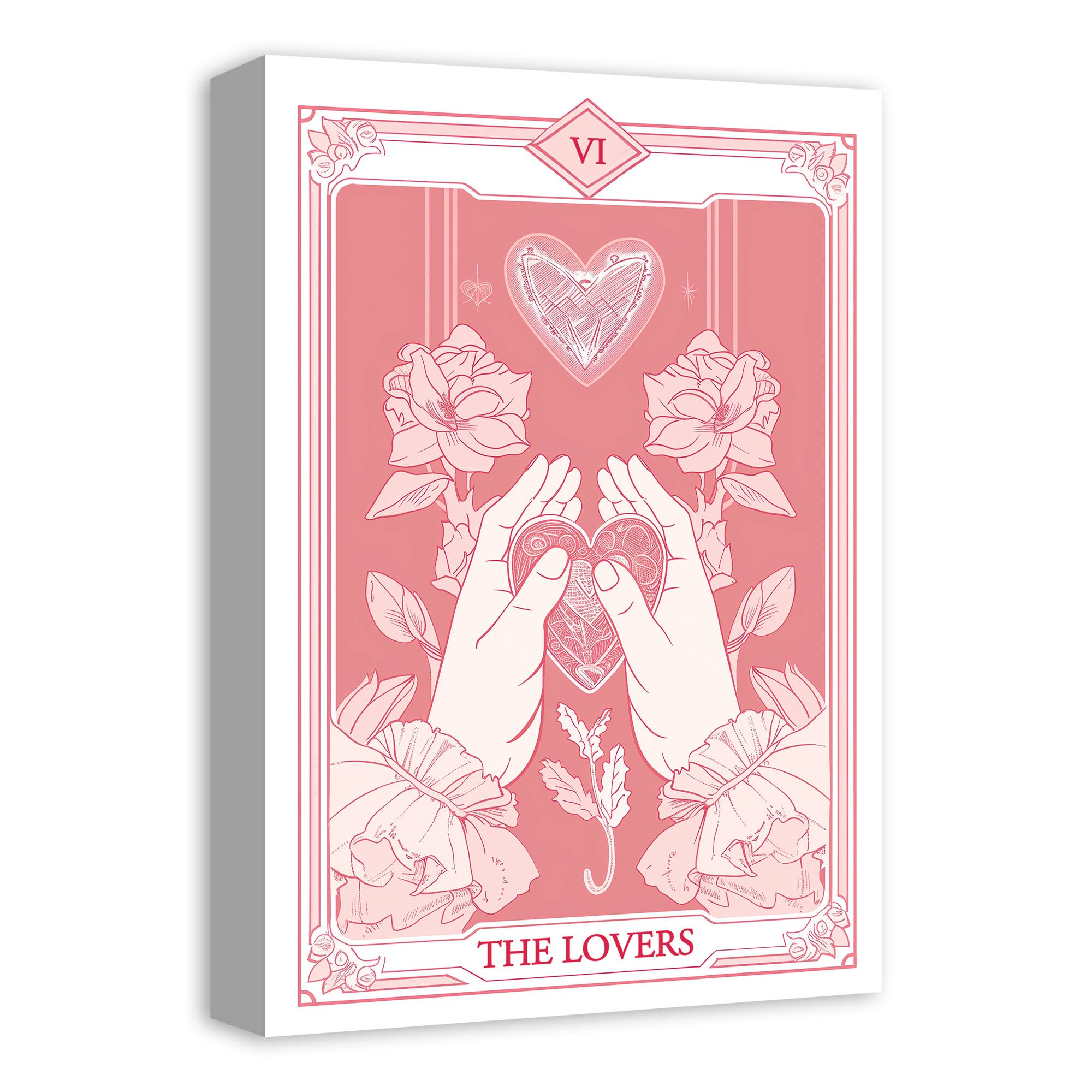 18&#x22; The Lovers Tarot Canvas Wall Art