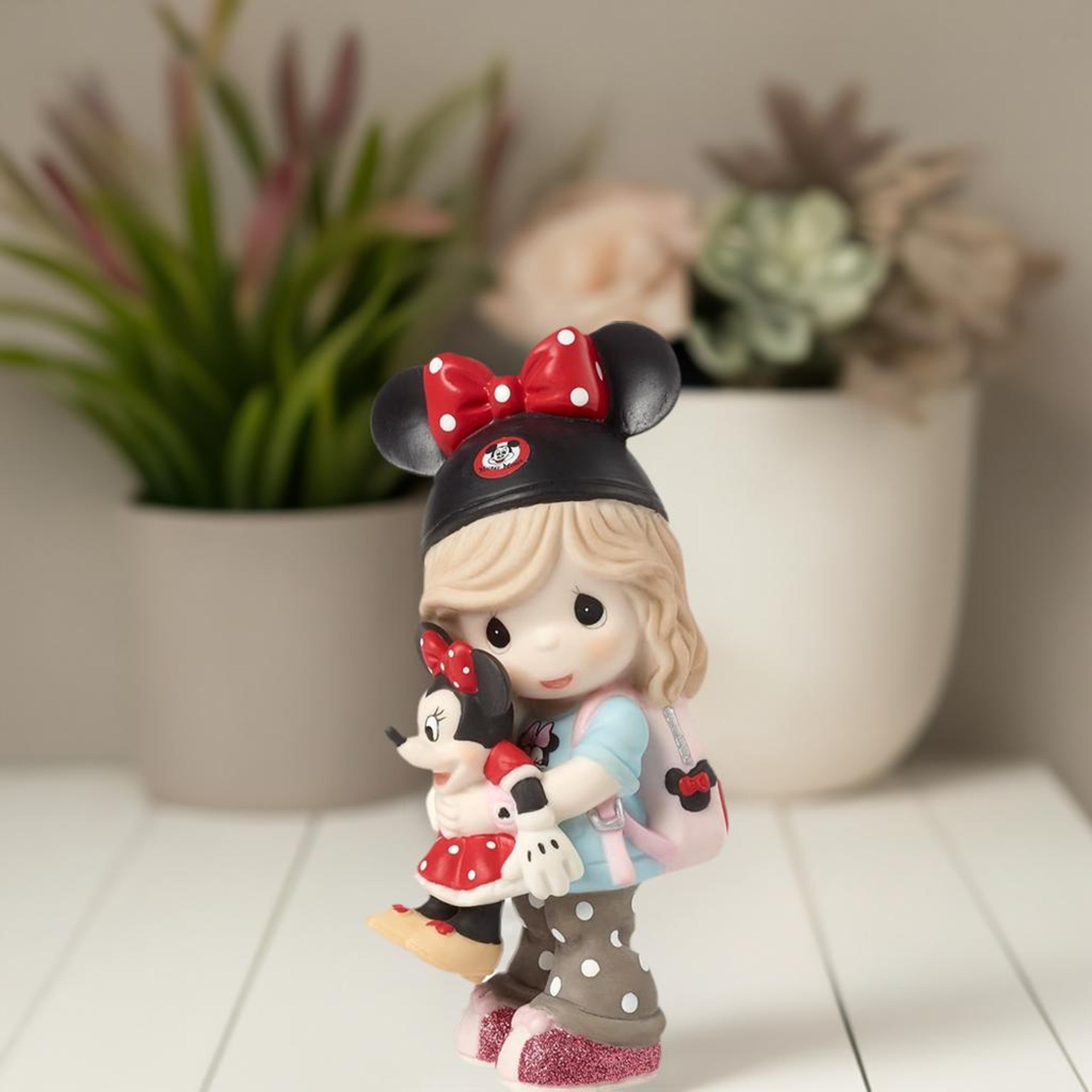 Precious Moments Disney&#xAE; Dreamer Girl With Minnie Mouse Bisque Porcelain Figurine